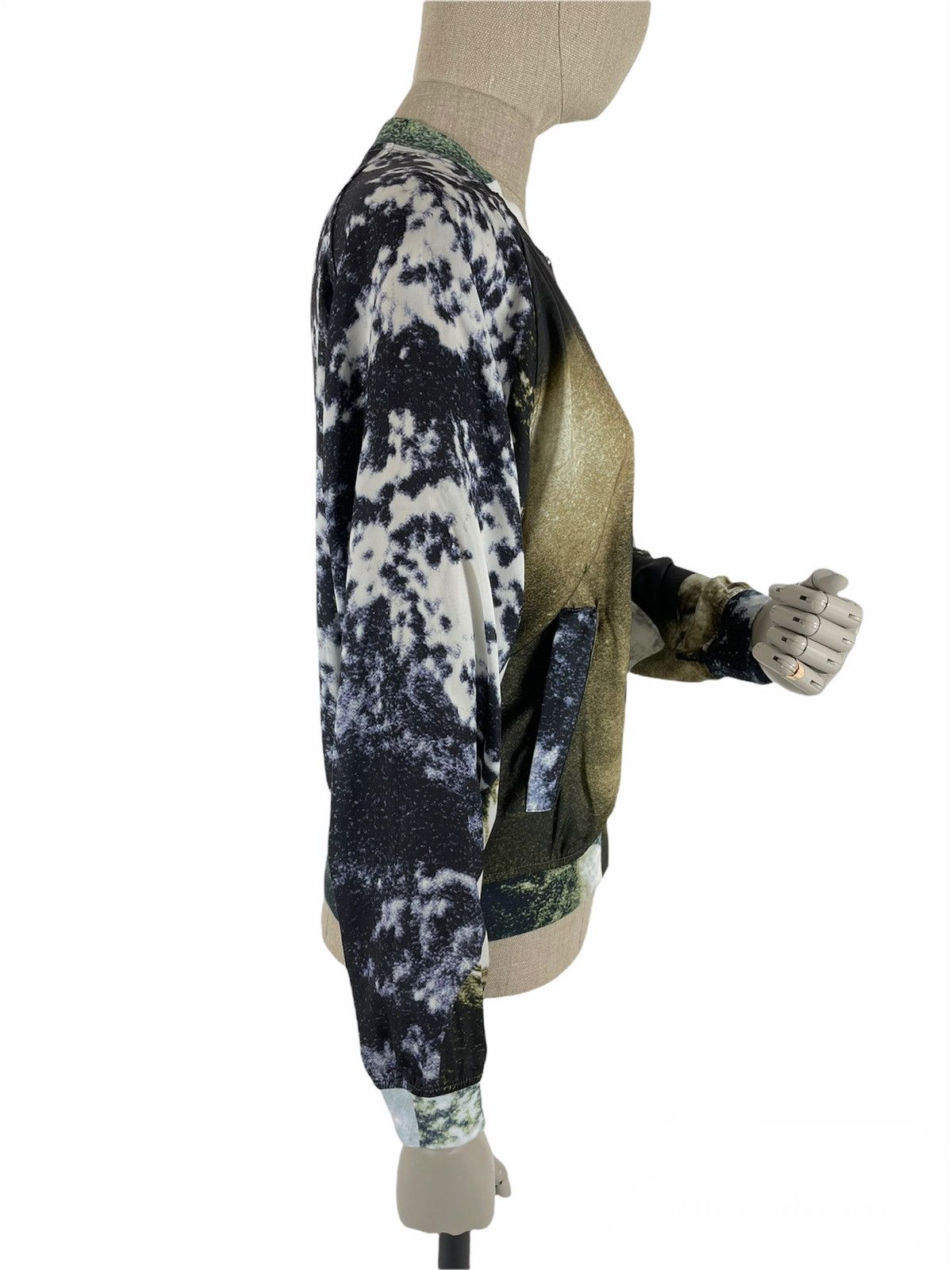 Diesel × Diesel Black Gold Designer 3D Floral Print Logo Track Bomber Windbreaker Jacket M Size M / US 6-8 / IT 42-44 - 5 Thumbnail