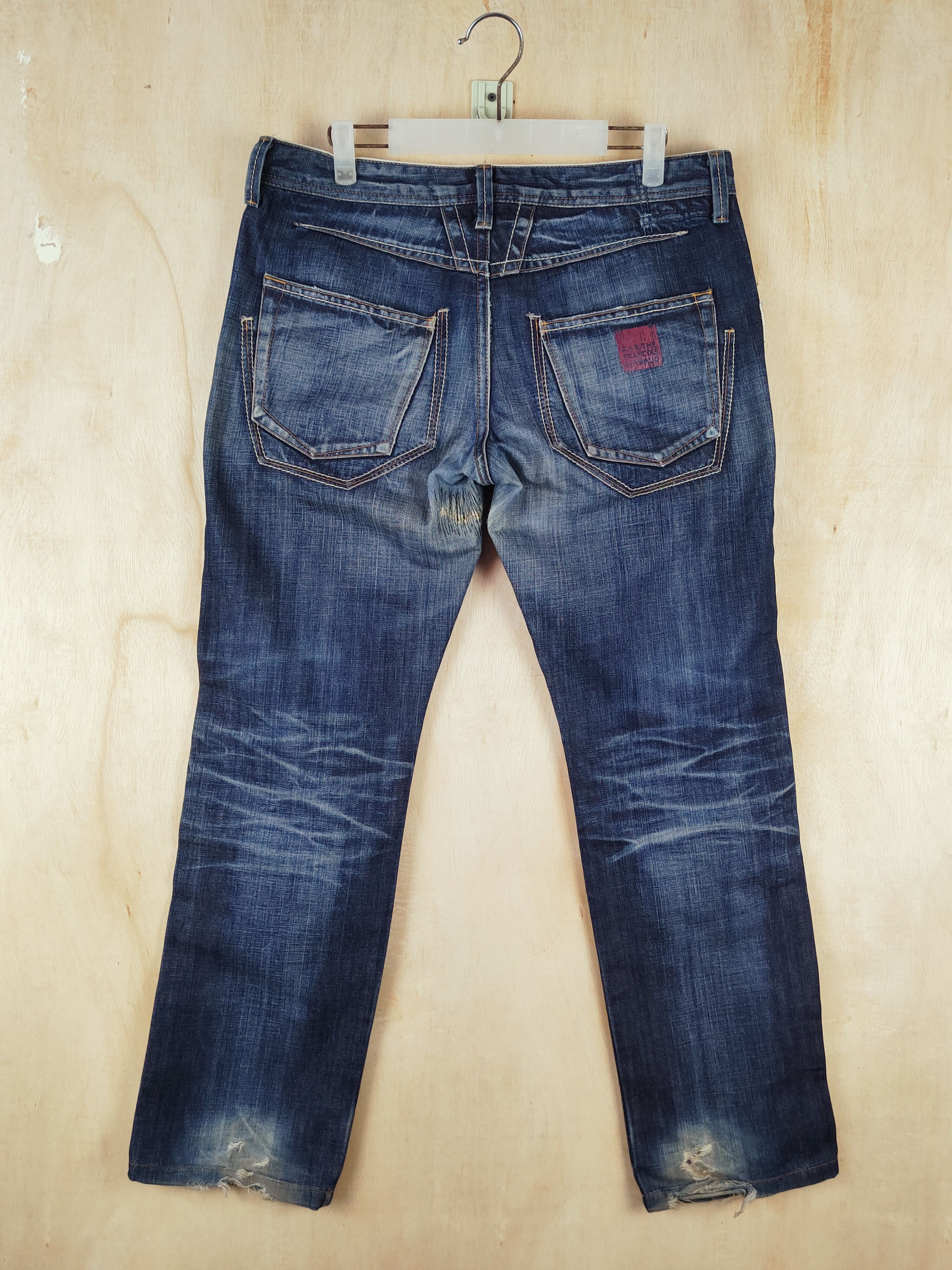 Marithe + Francois Girbaud Marithe Francois Girbaud Blue Distressed Ripped Jeans #S2671 Size US 34 / EU 50 - 7 Thumbnail