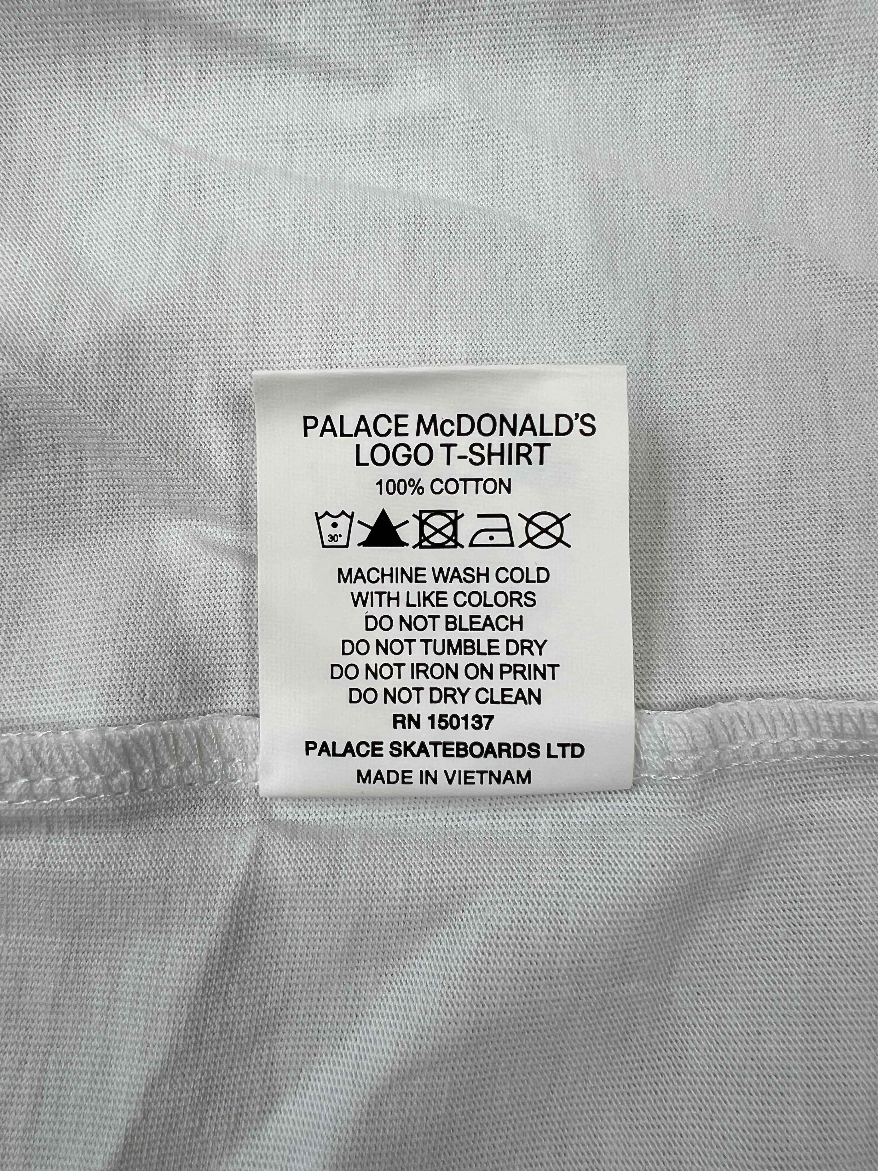 Palace Palace x McDonald’s Logo T-Shirt 2023 White Size L Size US L / EU 52-54 / 3 - 9 Thumbnail