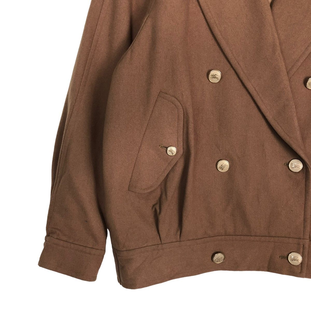 Burberry 🔥RICH BROWN - VINTAGE WOOL BOMBER JACKET BURBERRYS Size US M / EU 48-50 / 2 - 4 Thumbnail