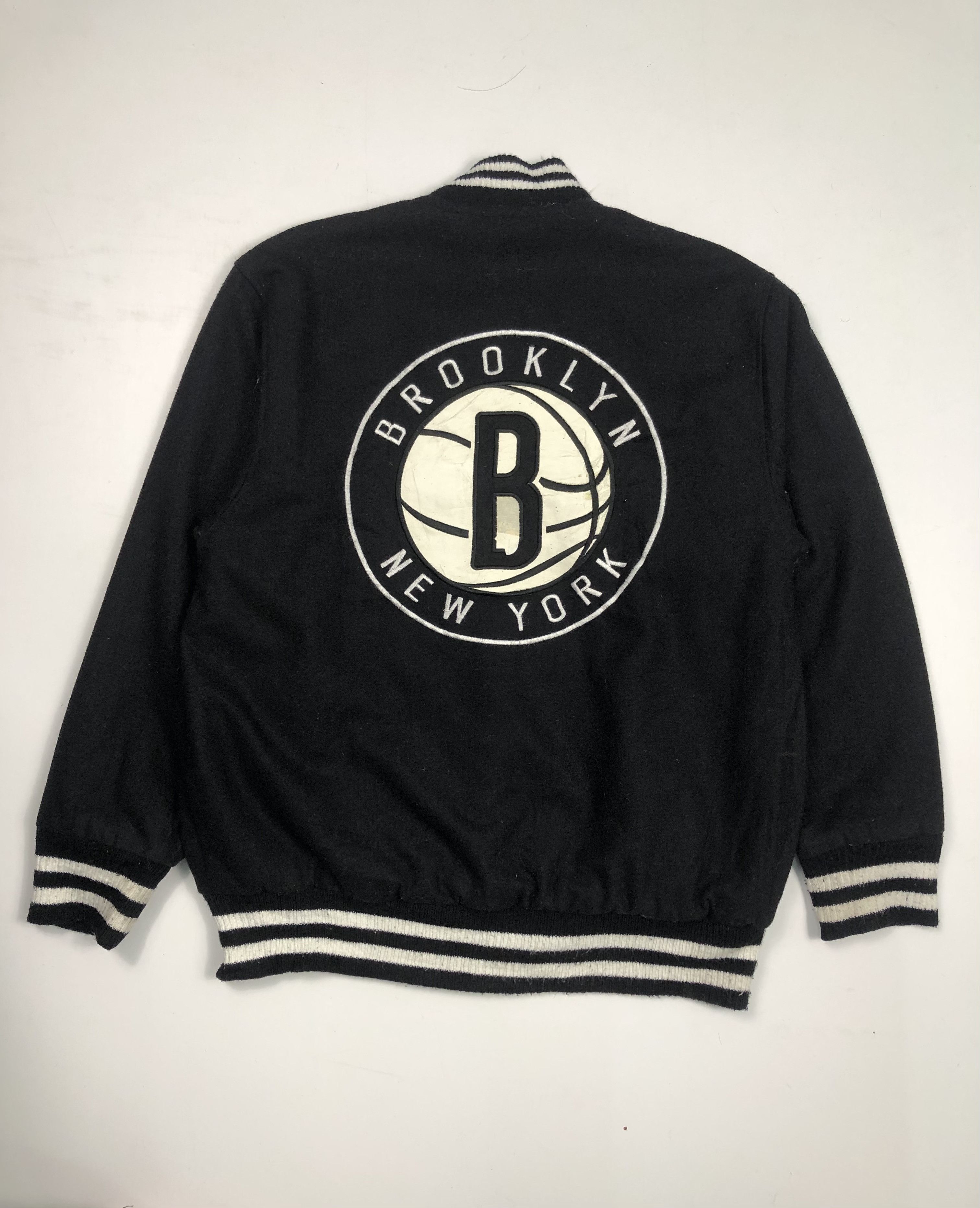 NBA Vintage 90s NBA Brooklyn New York Varsity Jacket V0022 Size US M / EU 48-50 / 2 - 2 Thumbnail