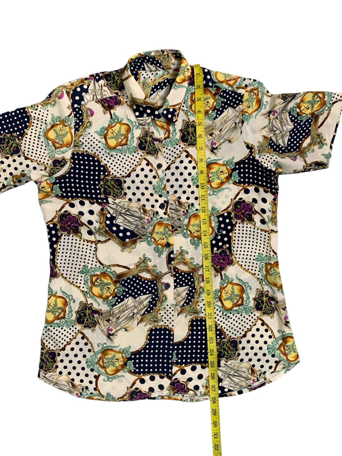 Other Rare Design Vintage Short-Sleeved Blouse Size M / US 6-8 / IT 42-44 - 5 Thumbnail