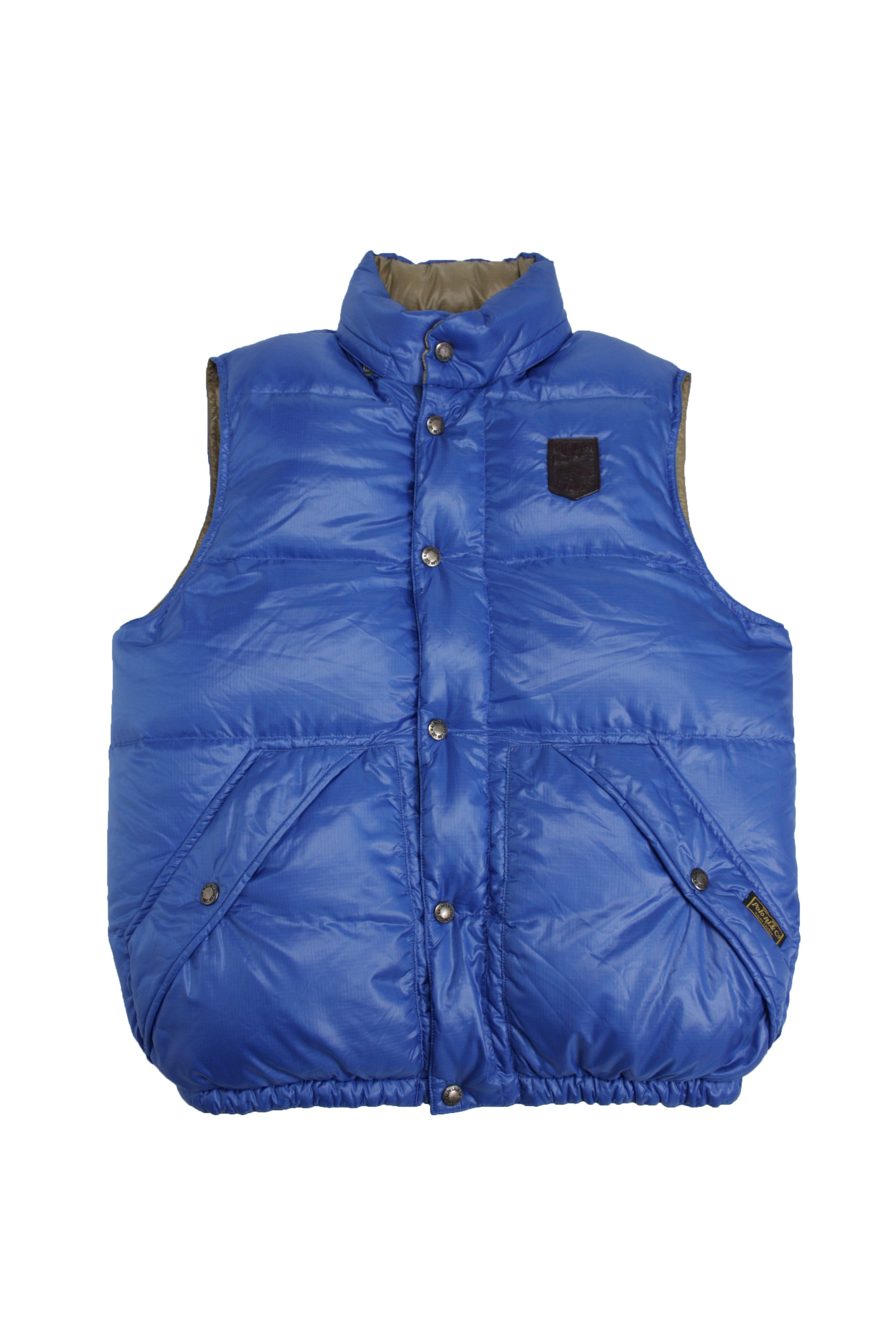 Polo Ralph Lauren Polo Leather Pheasant Patch Puffer Down Nylon Vest ...