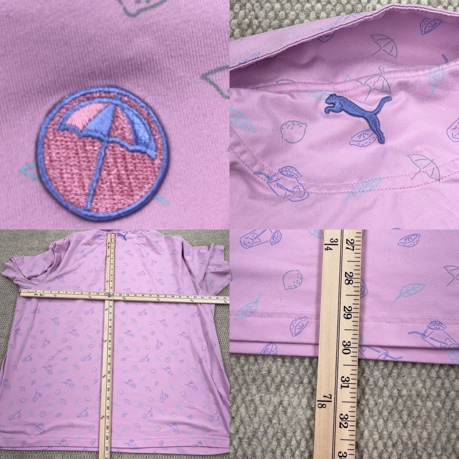 Puma Puma Arnald Palmer Polo Shirt Men XXL Pink Performance Lemonade Print Golf Adult Size US XXL / EU 58 / 5 - 8 Thumbnail