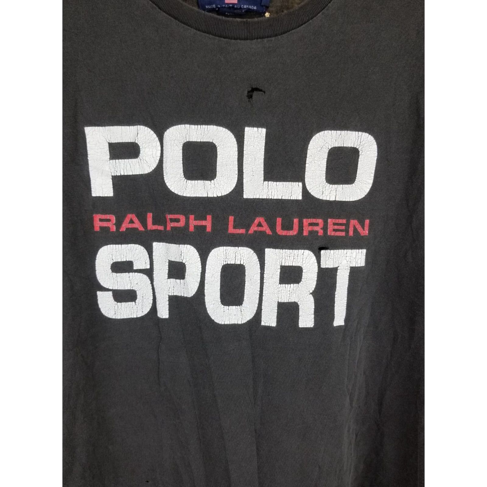 Ralph Lauren VINTAGE Ralph Lauren POLO SPORT T-Shirt Black Crew Neck Short Sleeve L Men Size US L / EU 52-54 / 3 - 2 Thumbnail