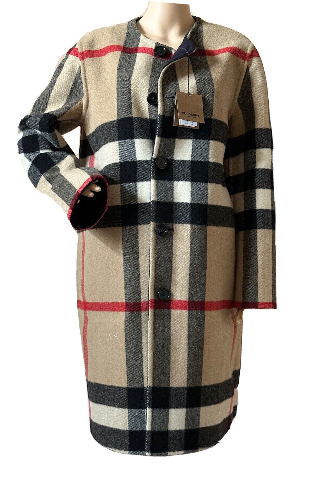 o1bs11s0923 Reversible Wool Coat in Blue