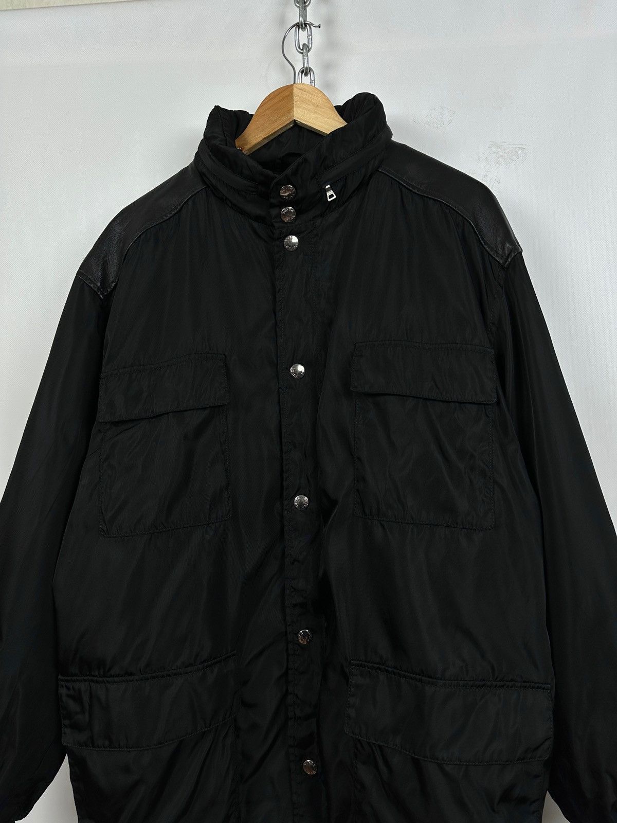 Prada Vintage Prada Nylon / Leather Jacket Coat + Lining Size US XL / EU 56 / 4 - 5 Thumbnail