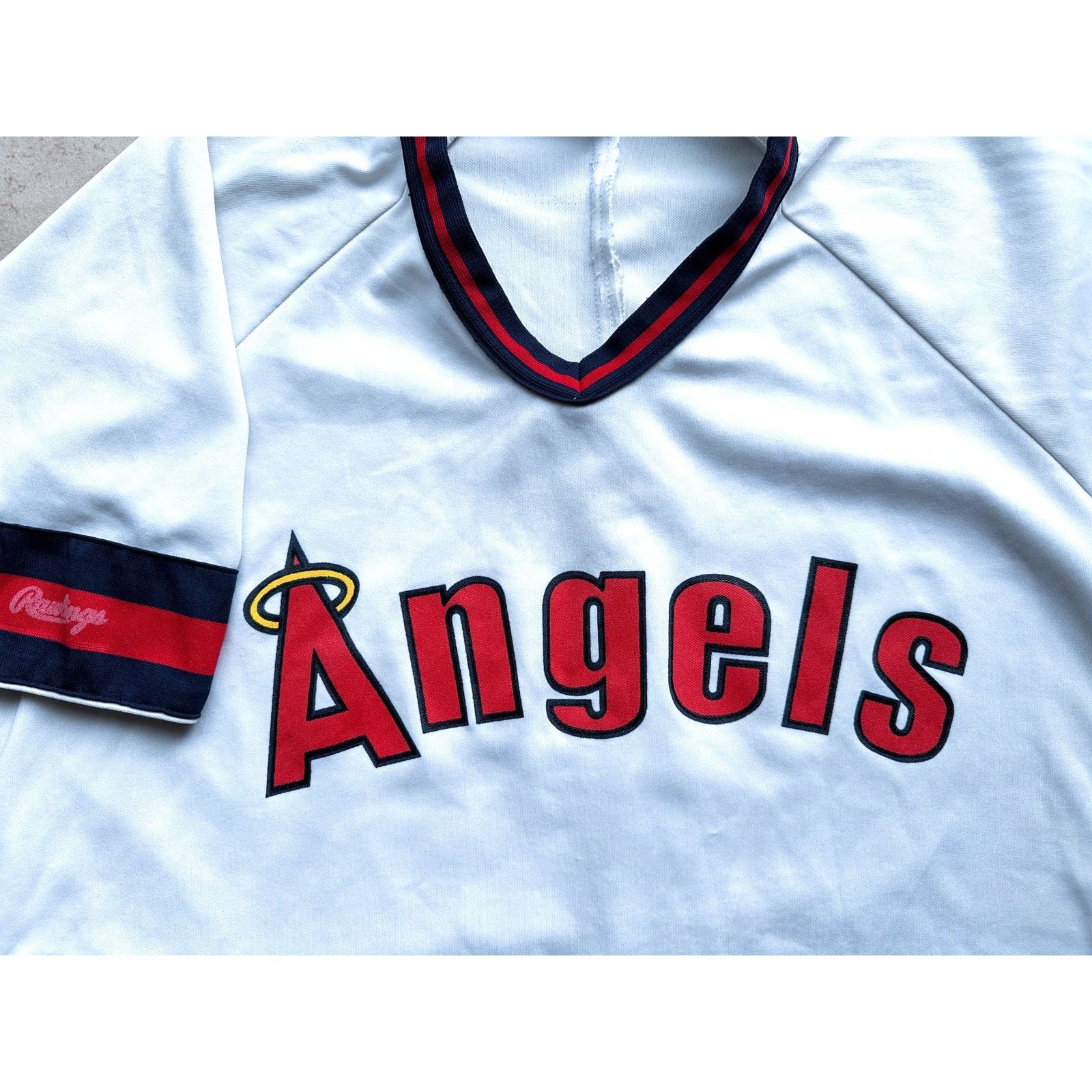 California Angels 80s RAWLINGS shirsey Pullover Home MLB vtg