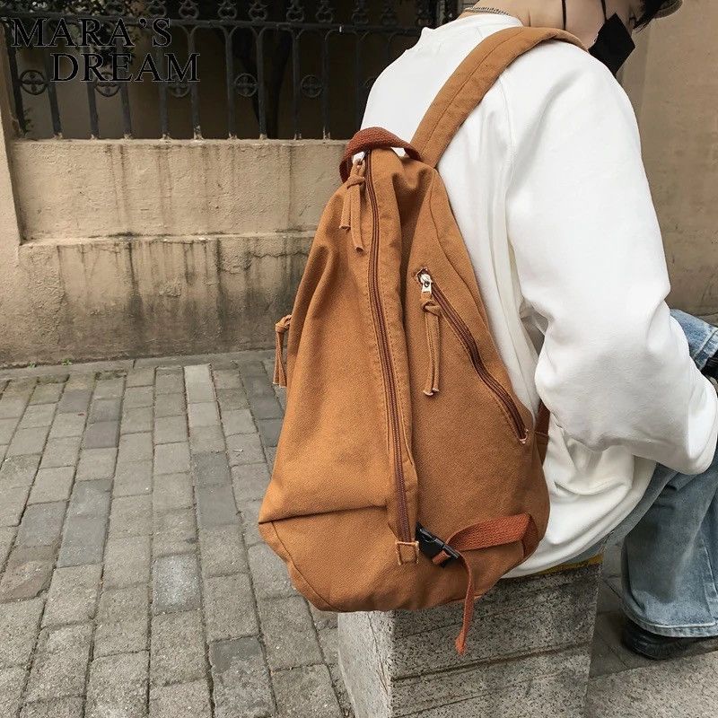 Japanese Brand Triangle Canvas Travel Backpack Size ONE SIZE - 2 Thumbnail
