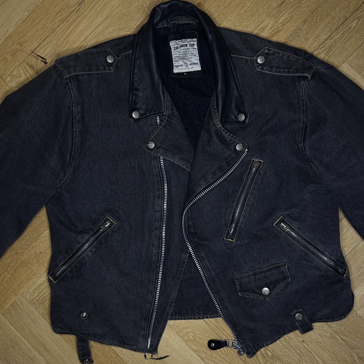 Chevignon × Japanese Brand Vintage Chevignon Denim Bomber Jacket Size US XL / EU 56 / 4 - 1 Thumbnail