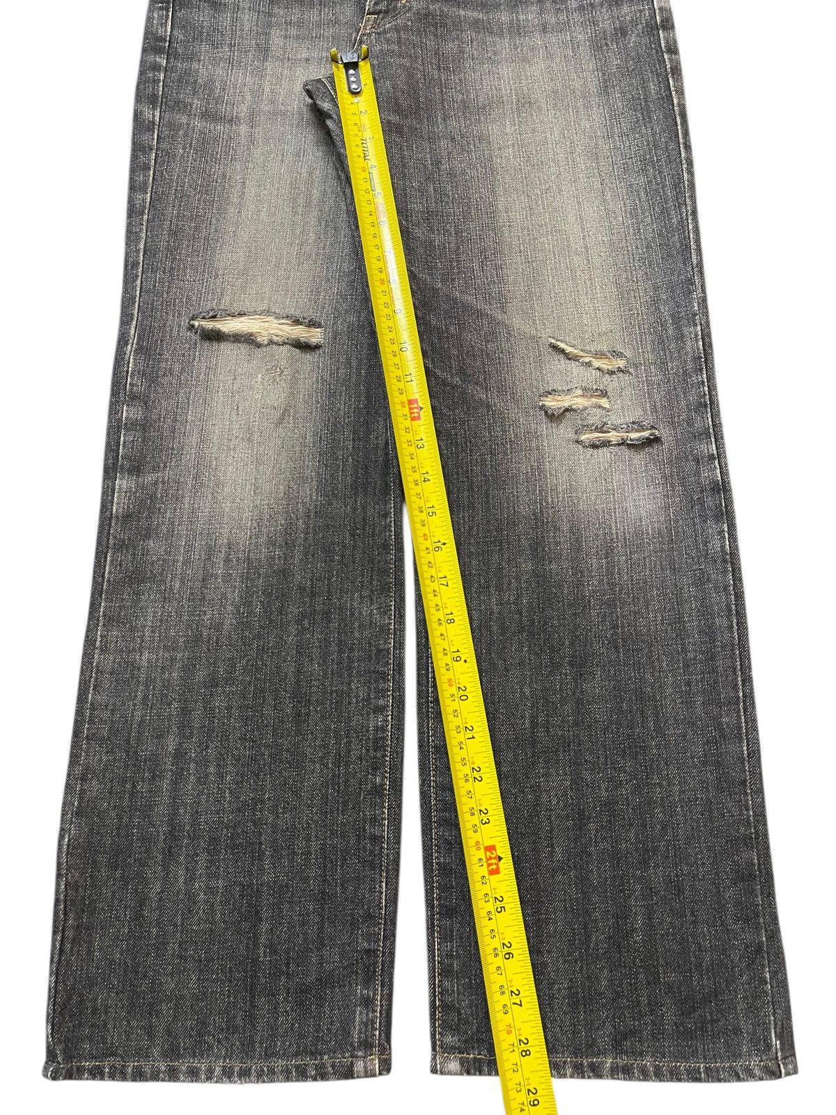 Edwin Vintage Edwin Faded Stone Wash Distress Style Loose Jeans Size US 32 / EU 48 - 14 Thumbnail