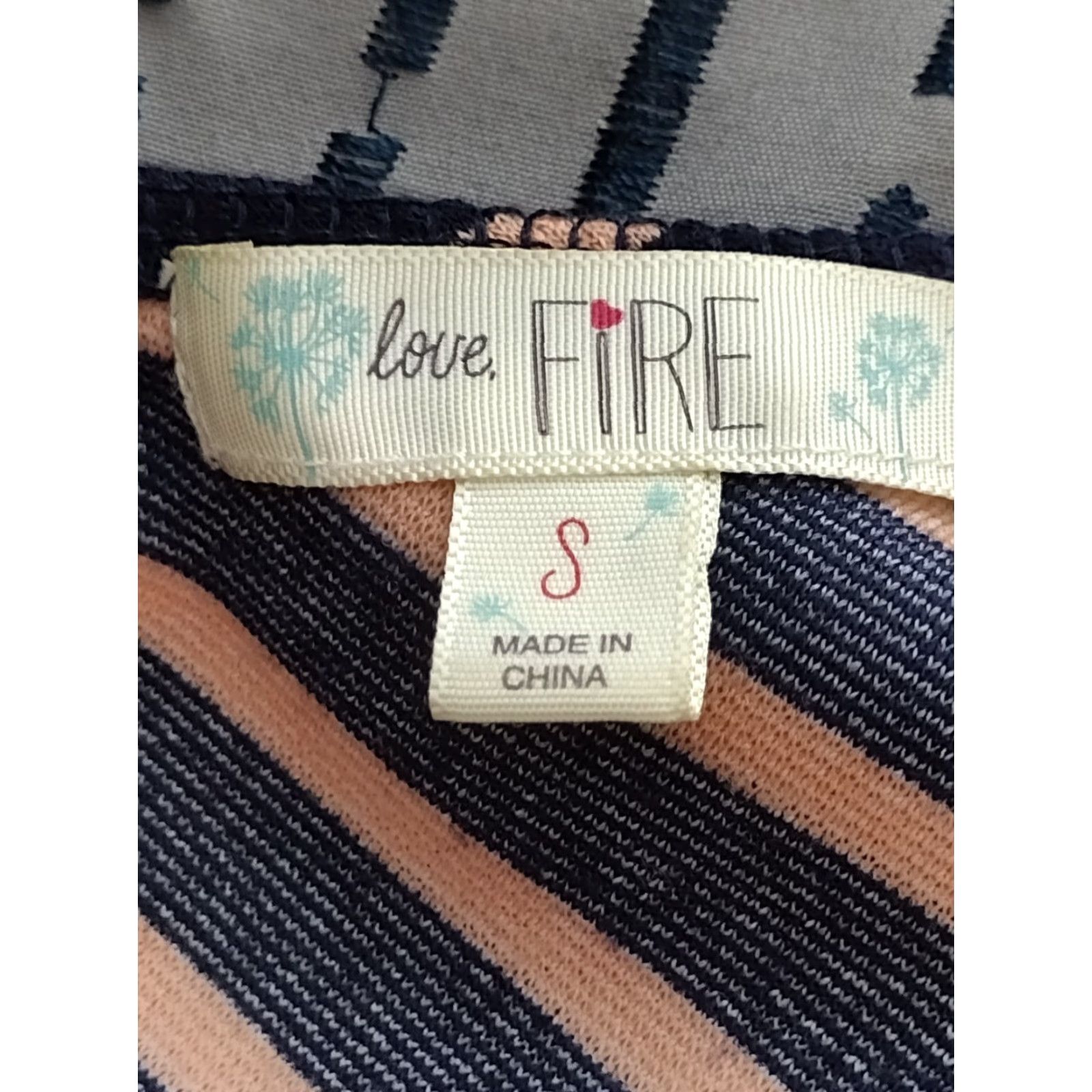 Vintage Love, Fire Striped Sleeveless Peplum Dress Back Open Tan/Blue Size S Size S / US 4 / IT 40 - 6 Thumbnail