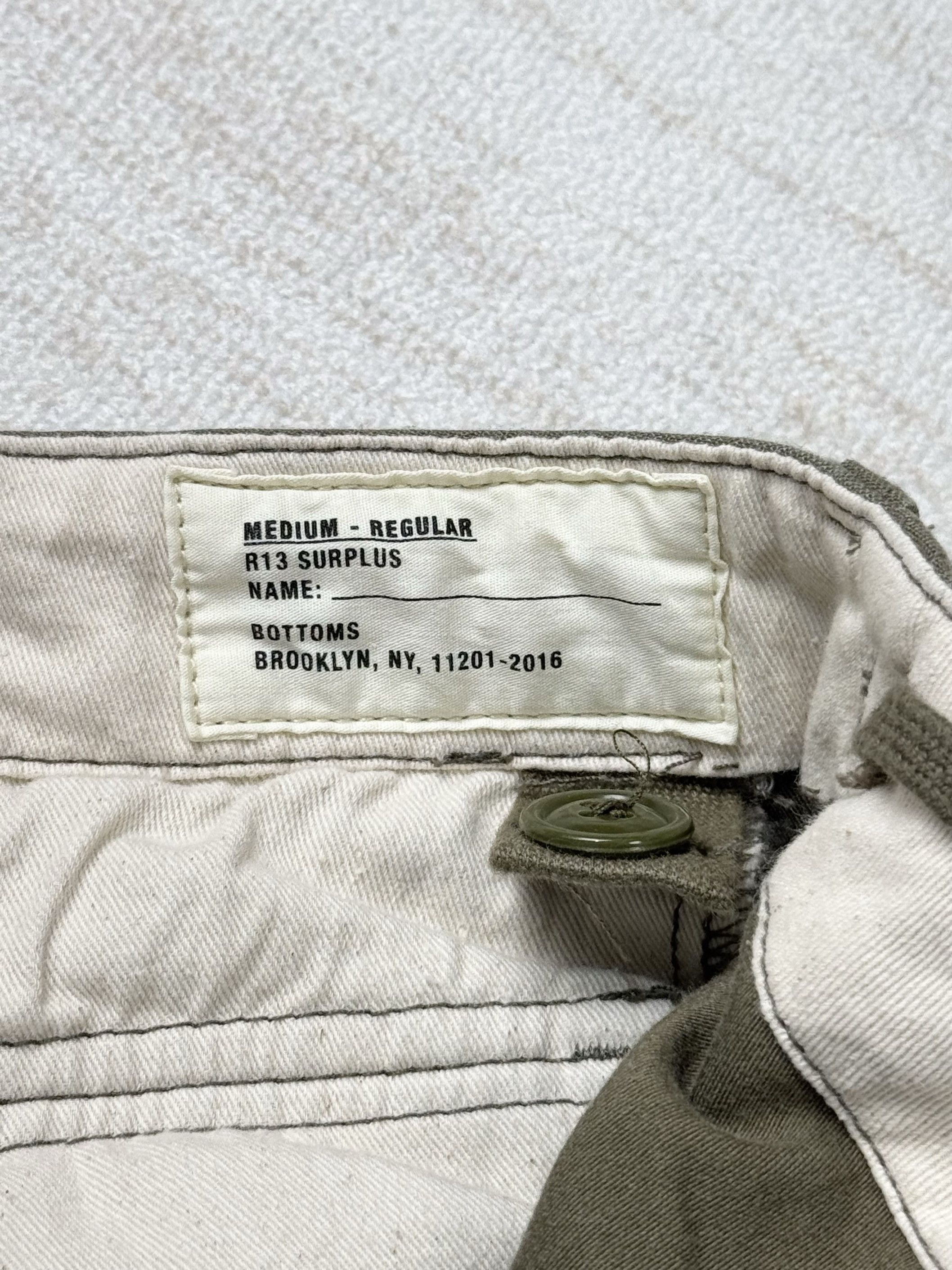 R13 UNWORN* R13 MARK MILITARY CARGO PANTS Vintage Olive Size US 32 / EU 48 - 10 Thumbnail