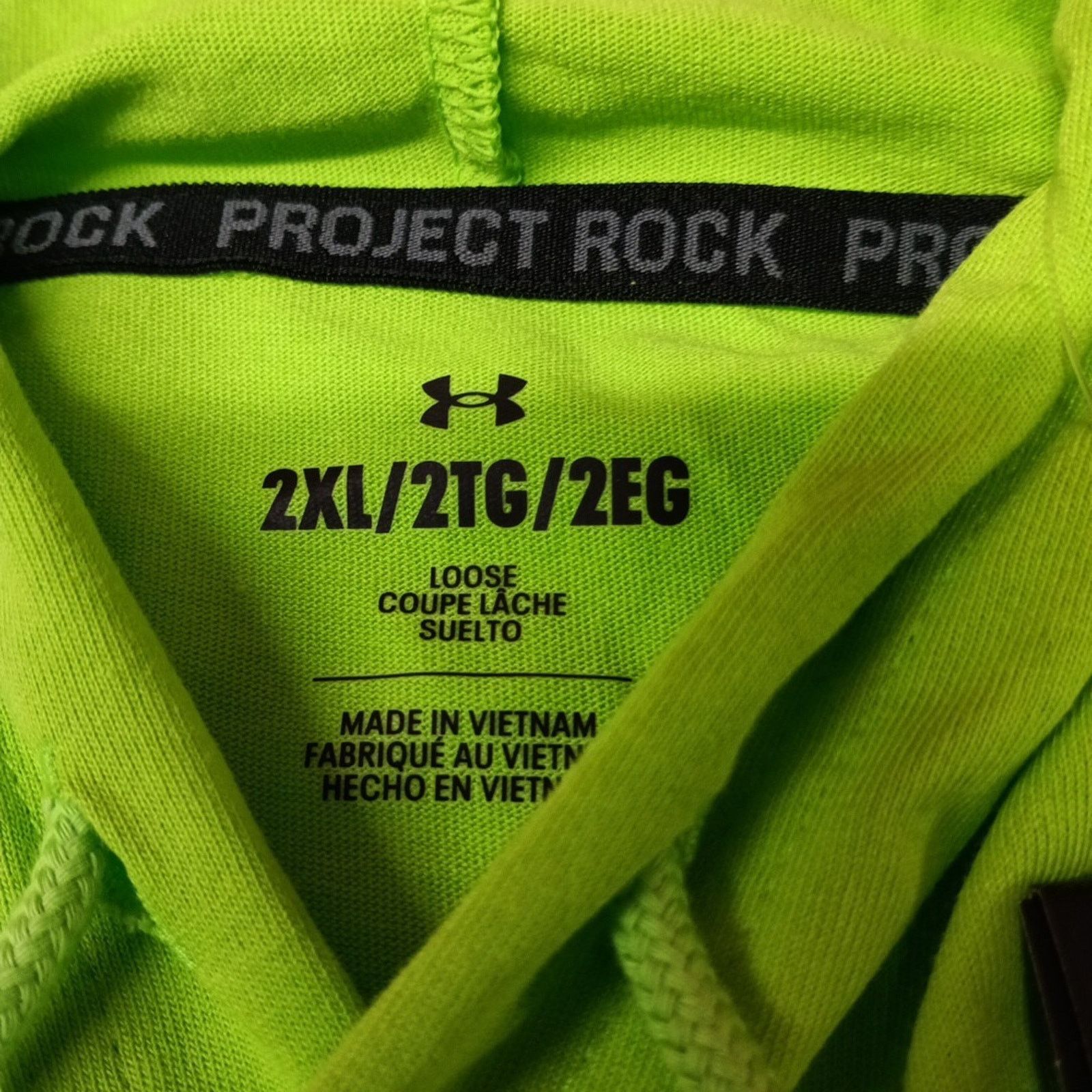 Under Armour Men’s Size 2XL Under Armour Project Rock Sleeveless Hoodie Size US XXL / EU 58 / 5 - 4 Thumbnail