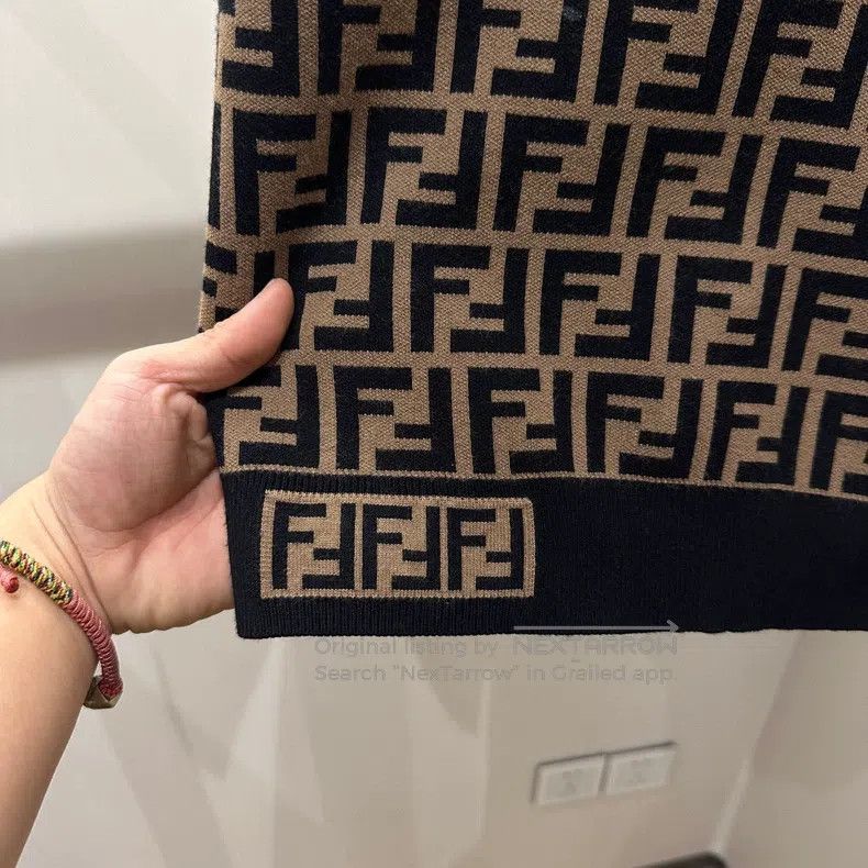 Fendi Fendi All-over Double F Logo Knit Short Sleeve Size XS / US 0-2 / IT 36-38 - 6 Thumbnail