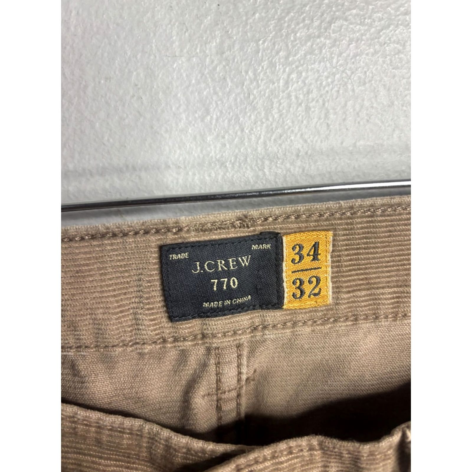 J.Crew J.Crew Pants Mens 34x32 Beige Corduroy 770 Straight 5-Pocket Casual Cords Pants Shirt? Size US 34 / EU 50 - 5 Thumbnail
