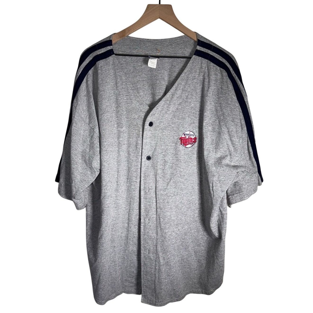 MLB VINTAGE MLB TRUE-FAN MINNESOTA TWINS Gray Cotton Jersey XL Size US XL / EU 56 / 4 - 1 Thumbnail