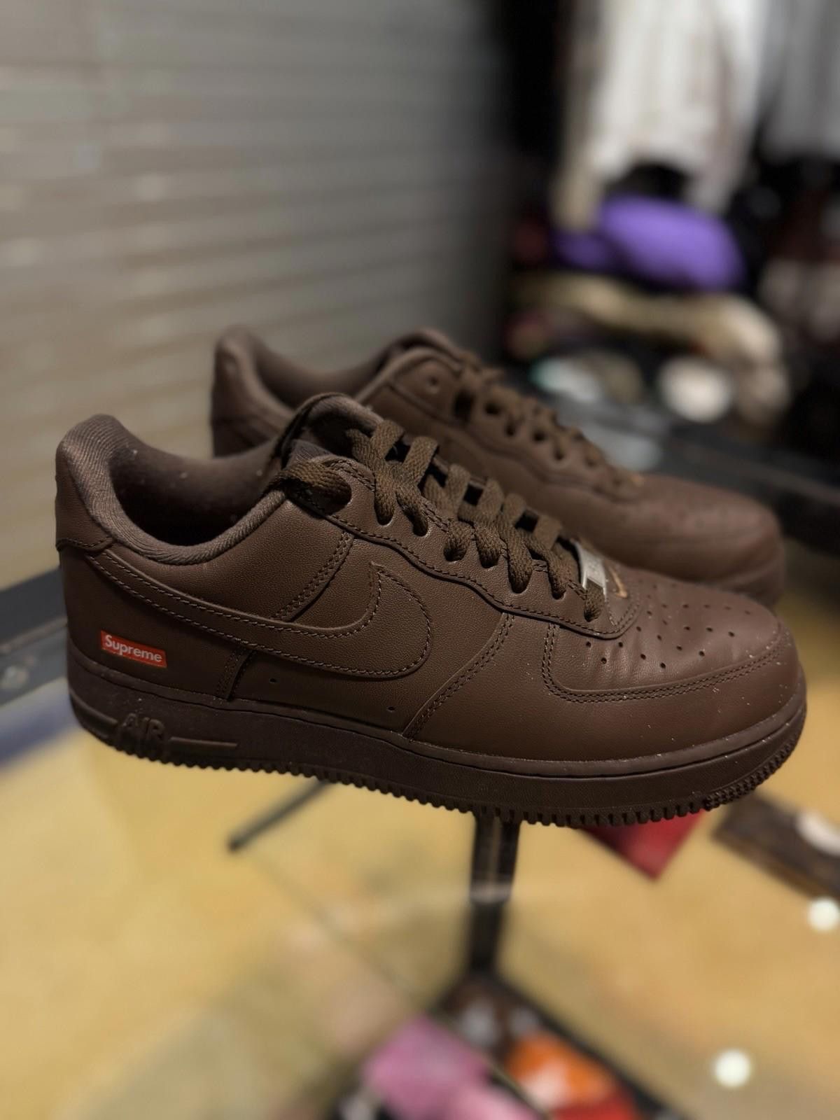 Nike Size 8- Nike Air Force 1 Low x Supreme Baroque Brown 2023 Size US 8 / EU 41 - 4 Thumbnail
