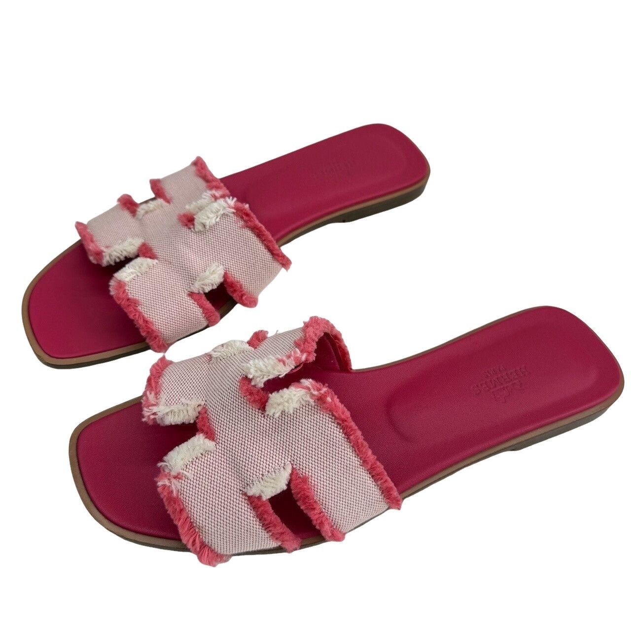 Hermes Hermès Oran Fringed Canvas Sandals Size 38.5 Size US 8.5 / IT 38.5 - 1 Thumbnail