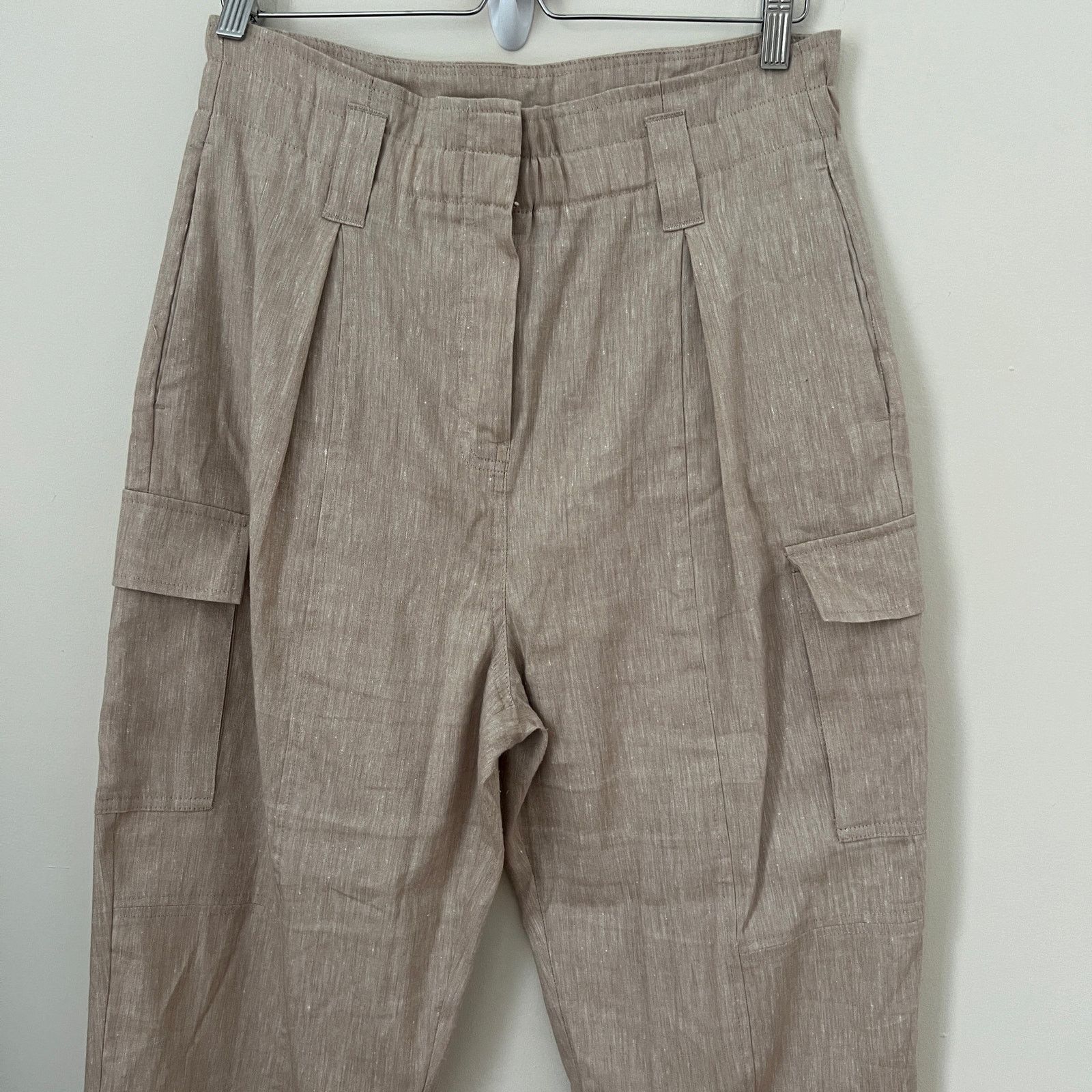 Reiss REISS Womens Cargo Style Linen Blend Trousers Size 10 Size 32" / US 10 / IT 46 - 2 Thumbnail