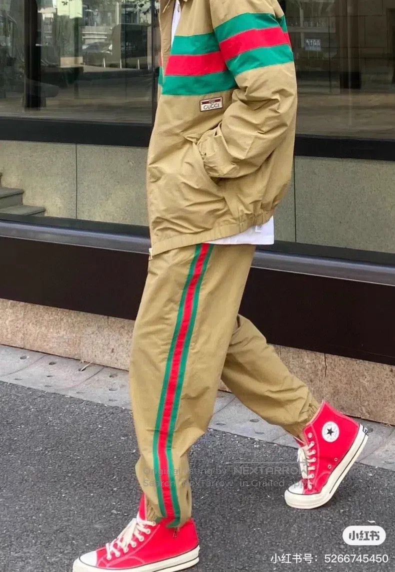 Gucci Gucci Side striped elastic waist tie sports trousers Size US 32 / EU 48 - 8 Thumbnail
