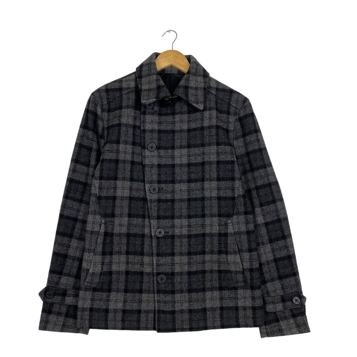 Japanese Brand Katharine Hamnett slant button plaid jacket Size US S / EU 44-46 / 1 - 1 Thumbnail
