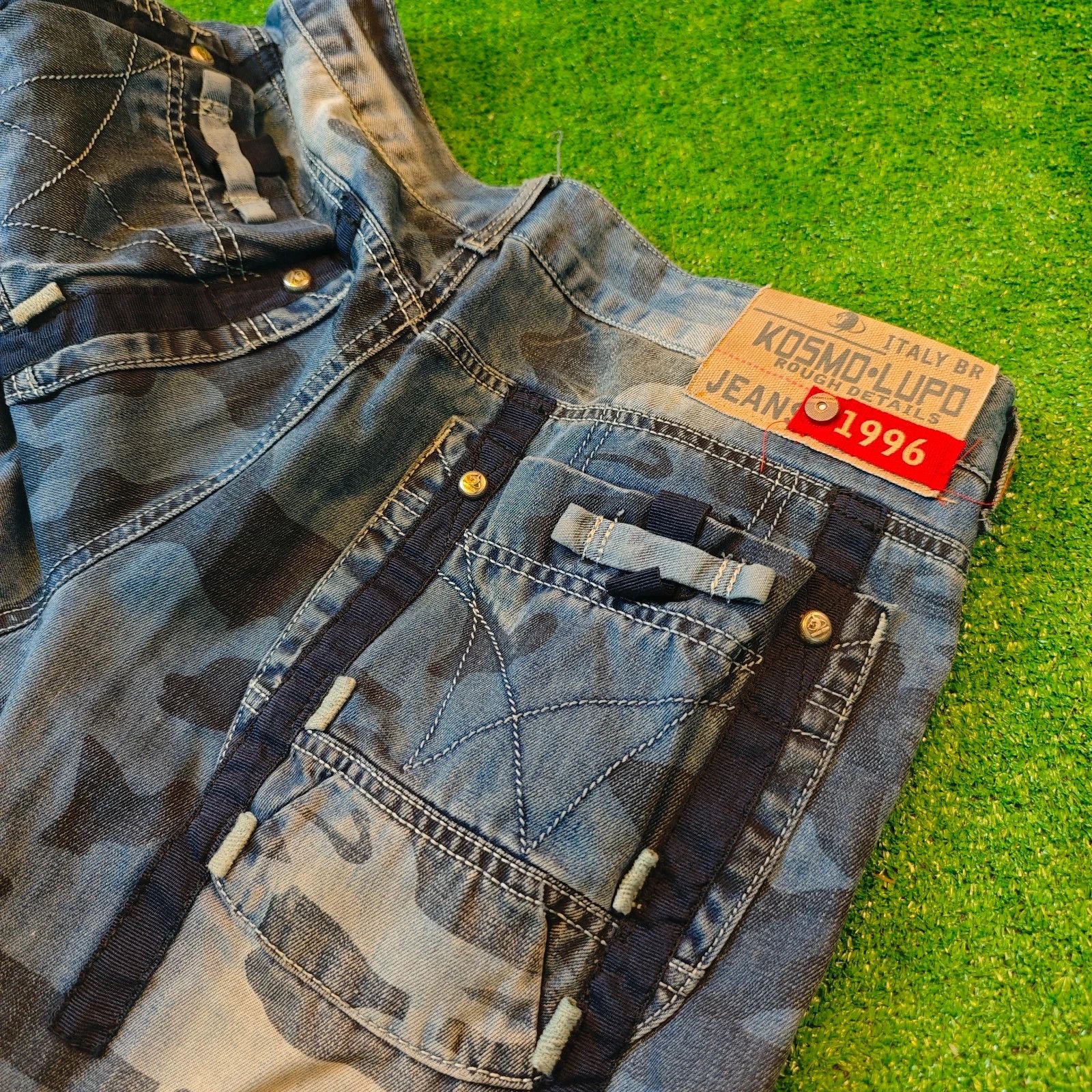 Other Kosmo Lupo Jeans Mens 32x32 Blue Straight acid overdye wash Size US 32 / EU 48 - 6 Thumbnail