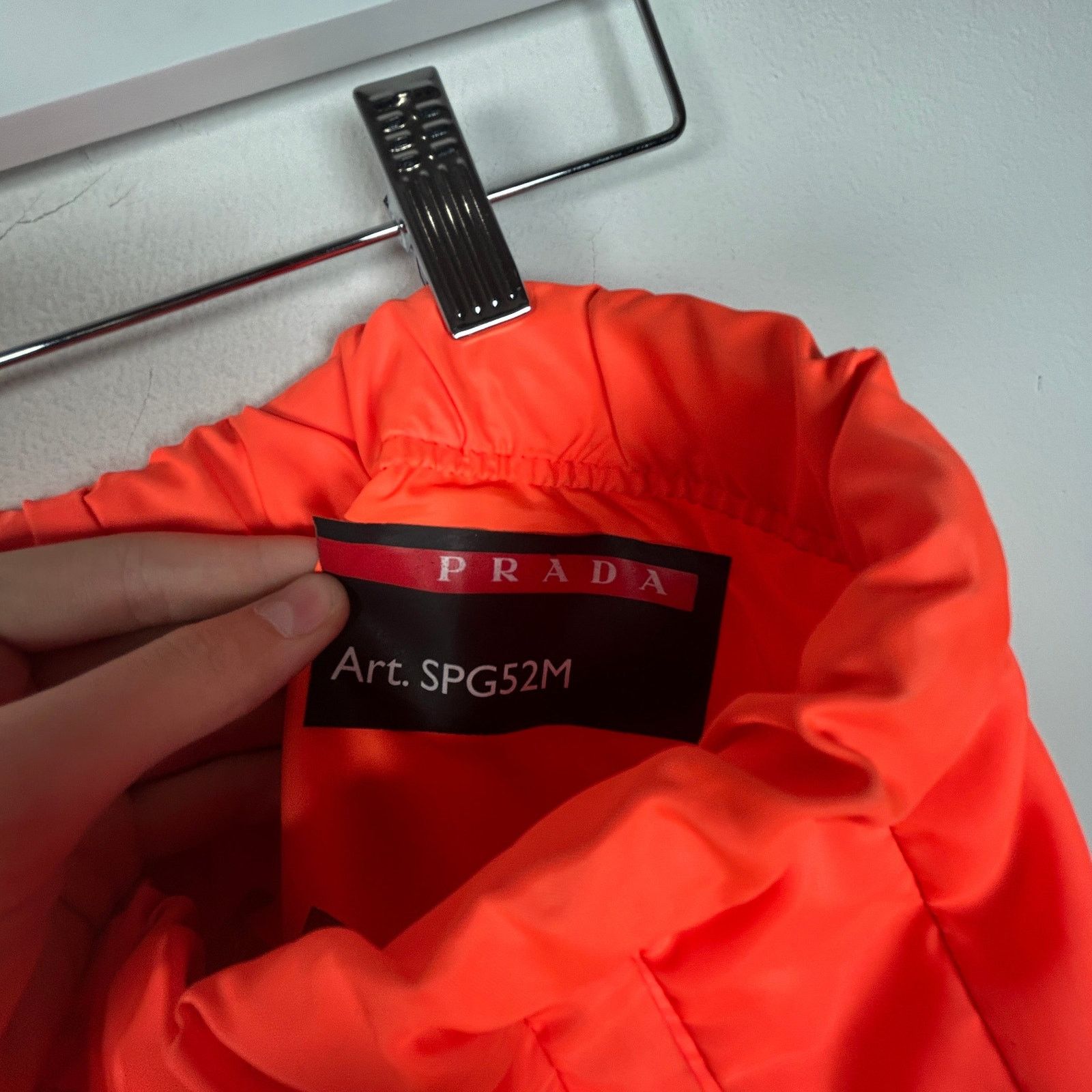 Prada Prada Orange Nylon Sweatpant Size S Size US 29 - 2 Thumbnail