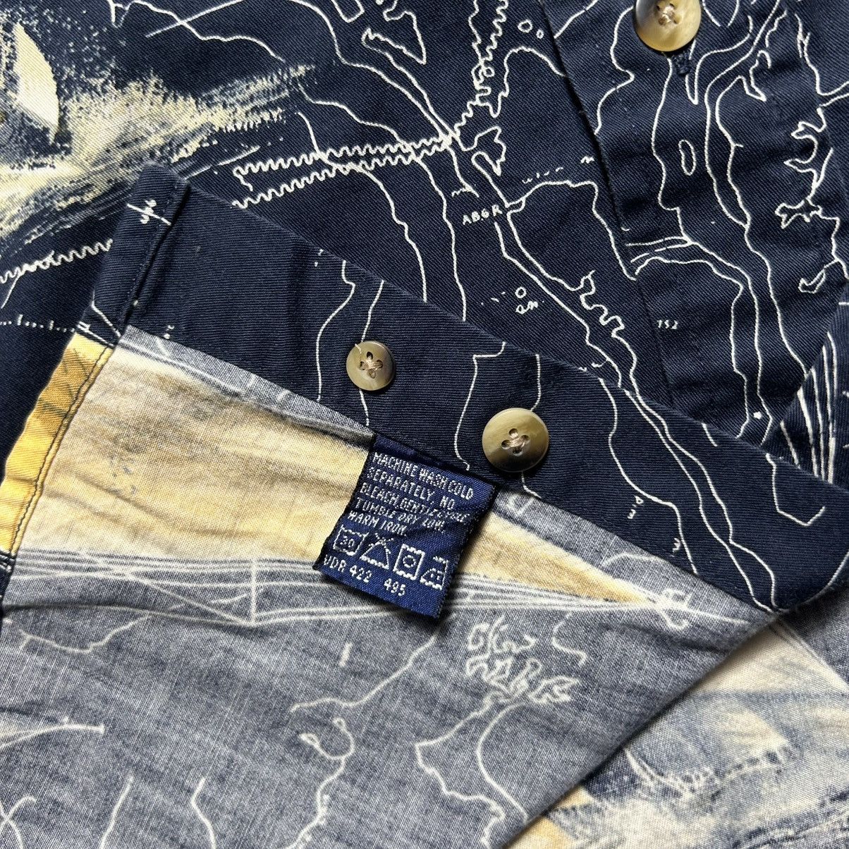 Nautica Vintage Nautica Map Monogram Button Up Shirt Size US L / EU 52-54 / 3 - 5 Thumbnail