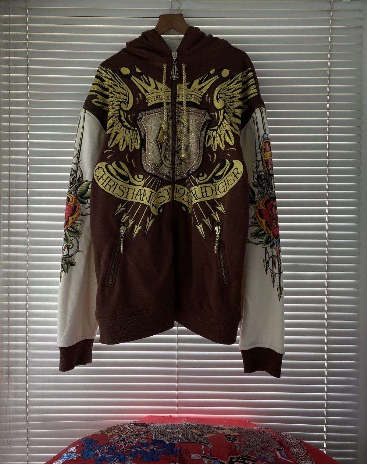 Christian Audigier × Ed Hardy × Vintage Vintage Christian Audigier Ed Hardy Y2K Authentic Hoodie Size US XL / EU 56 / 4 - 1 Thumbnail