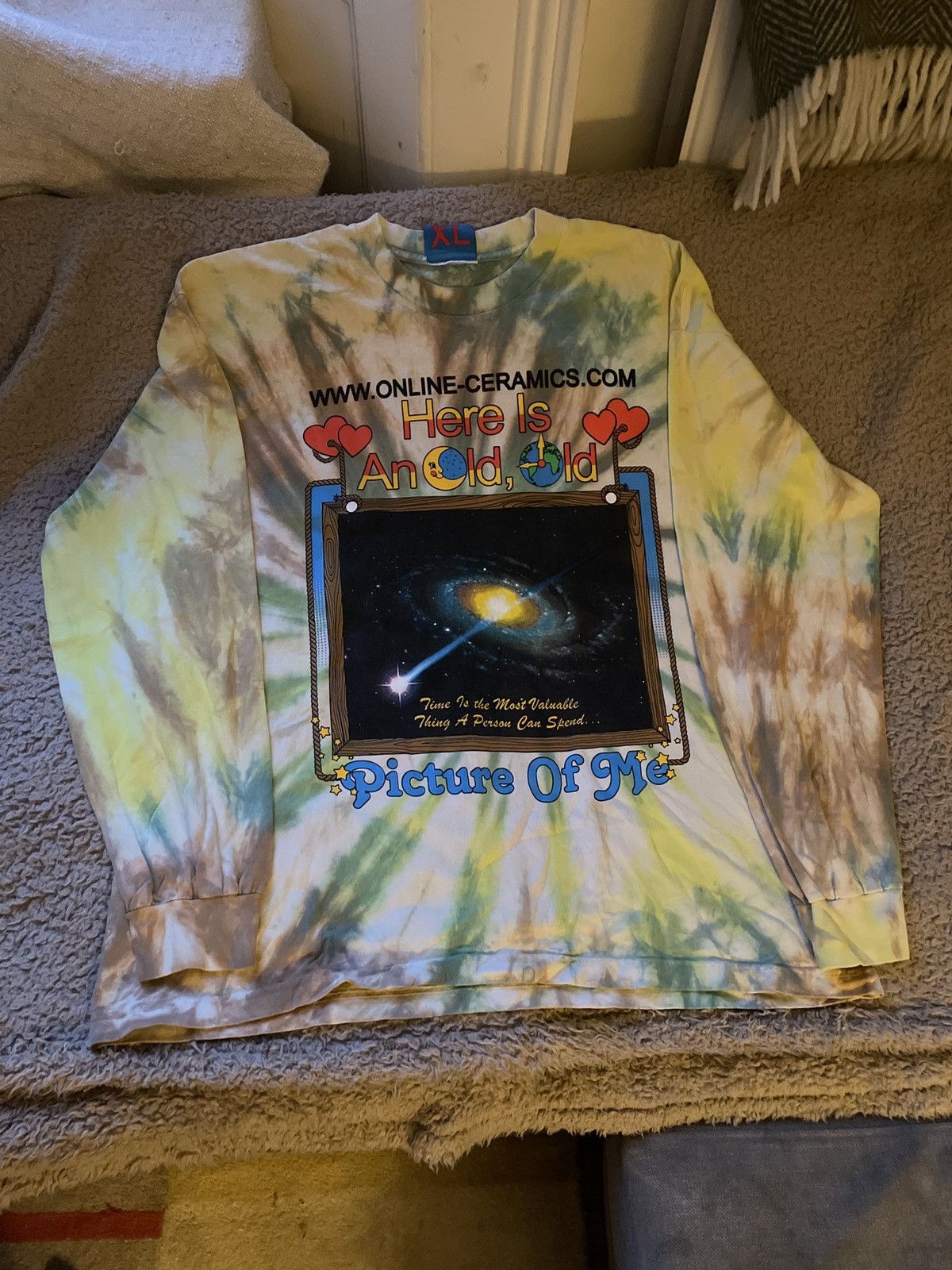 image of Online Ceramics ‘Old Picture Of Me’ Tie Dye Long Sleeve Xl, Men's