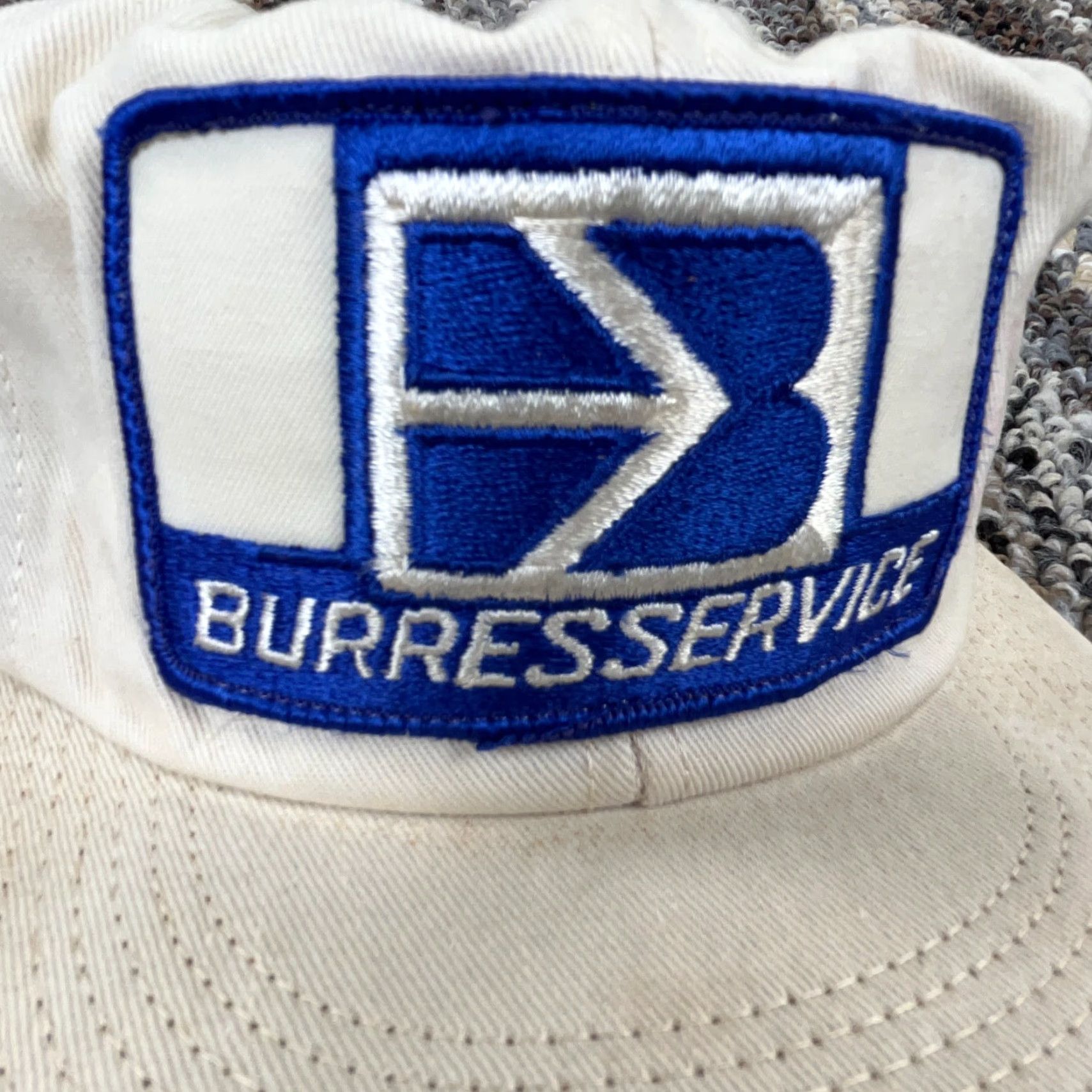 J Brand VINTAGE K-Brand Trucker Hat Cap Snap Back White Blue USA Patch Burress 80s Size ONE SIZE - 4 Thumbnail