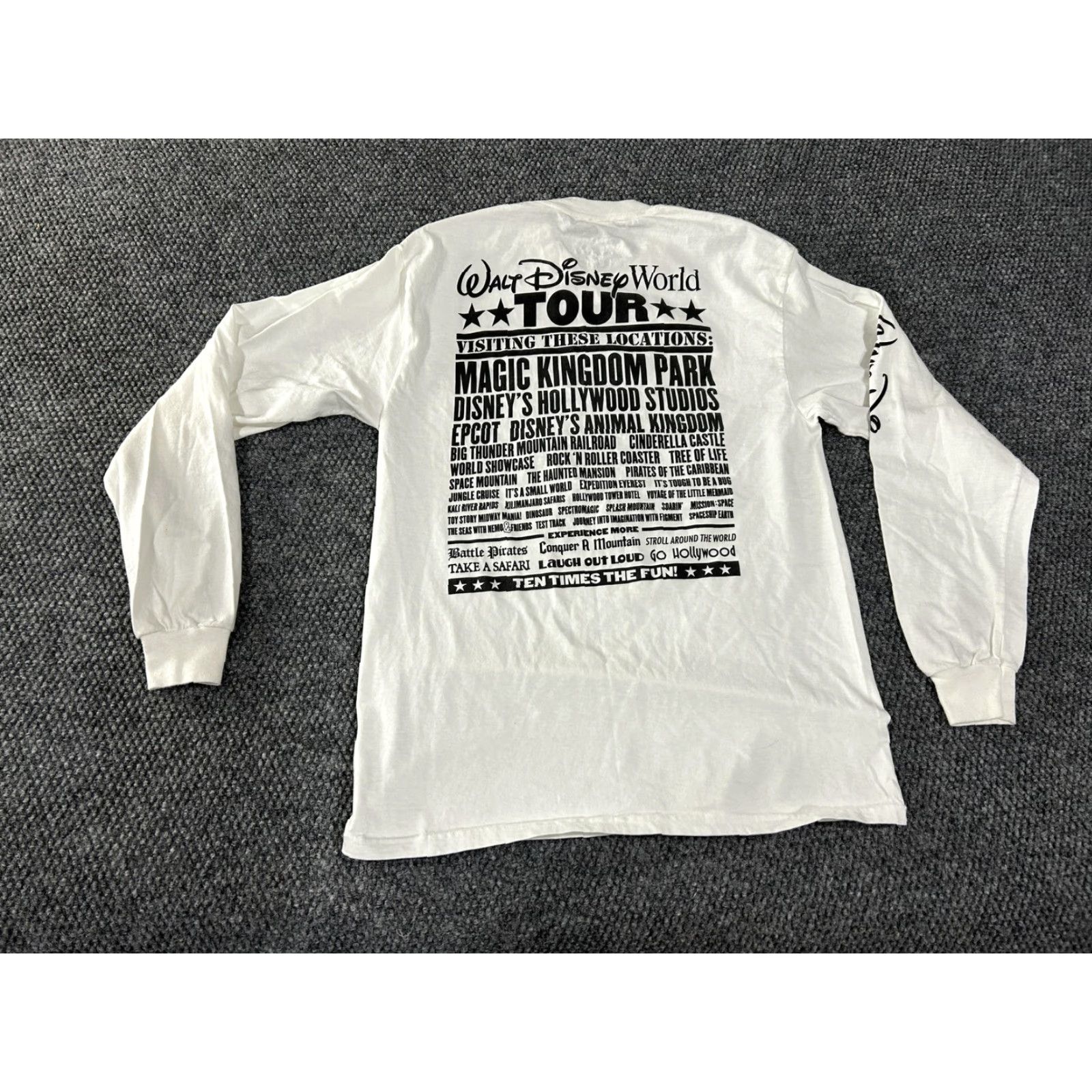 Disney Disney Shirt Mens Medium White Walt Disney World Tour 2010 Mickey Long Sleeve Crew Neck Graphic Print Size US M / EU 48-50 / 2 - 7 Thumbnail