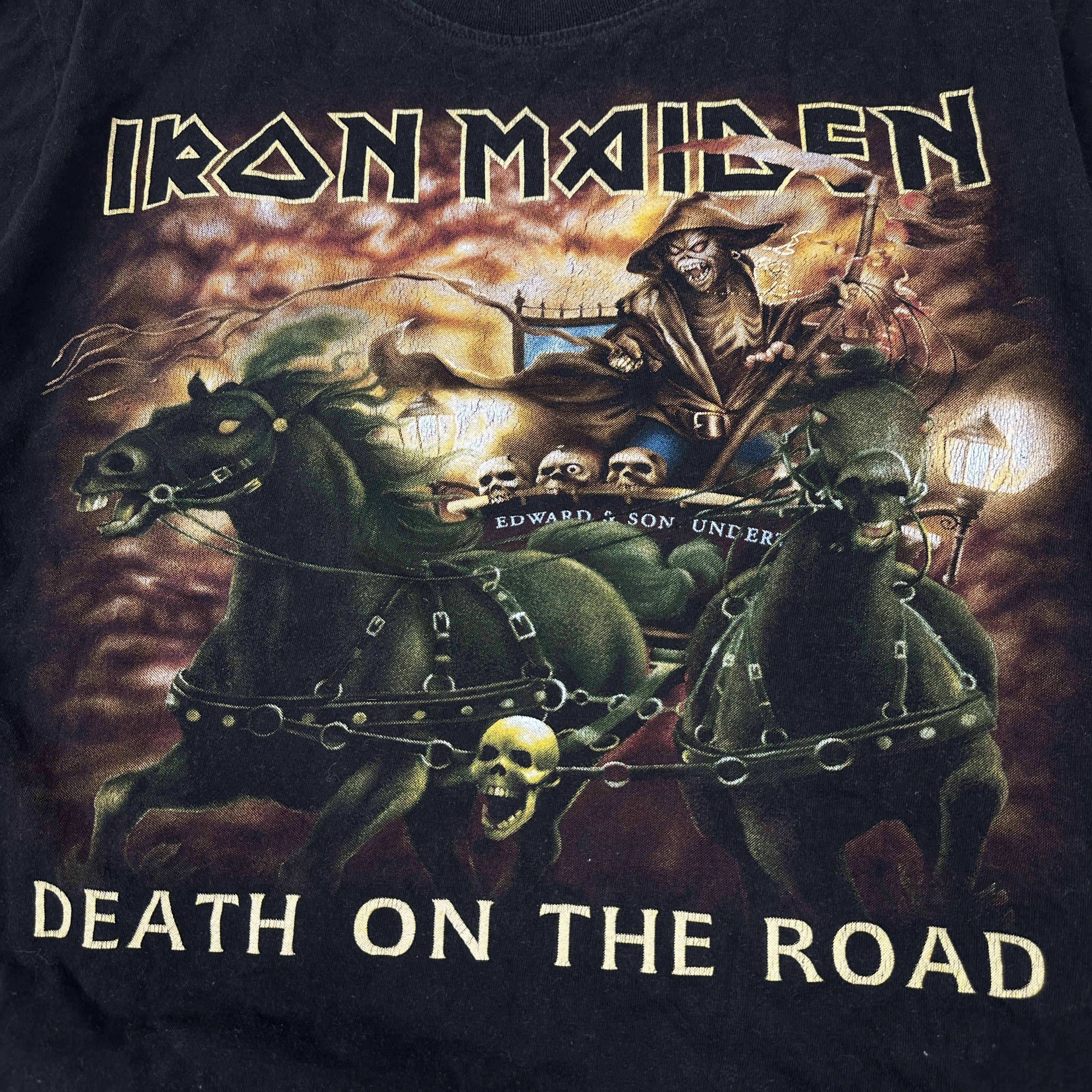 Iron Maiden × Vintage Vintage Y2K Iron Maiden Printed Oversize T-shirt Size US L / EU 52-54 / 3 - 2 Thumbnail