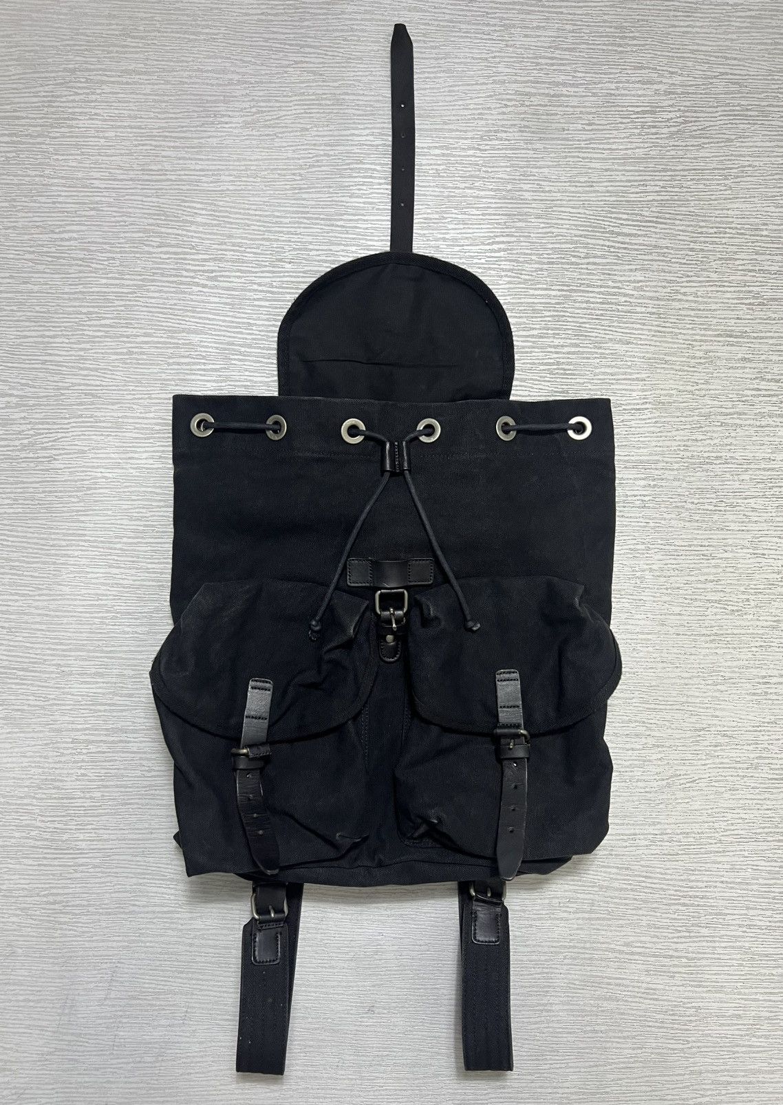 Dries Van Noten Dries Van Noten - Canvas Military Rucksack Backpack Size ONE SIZE - 4 Thumbnail