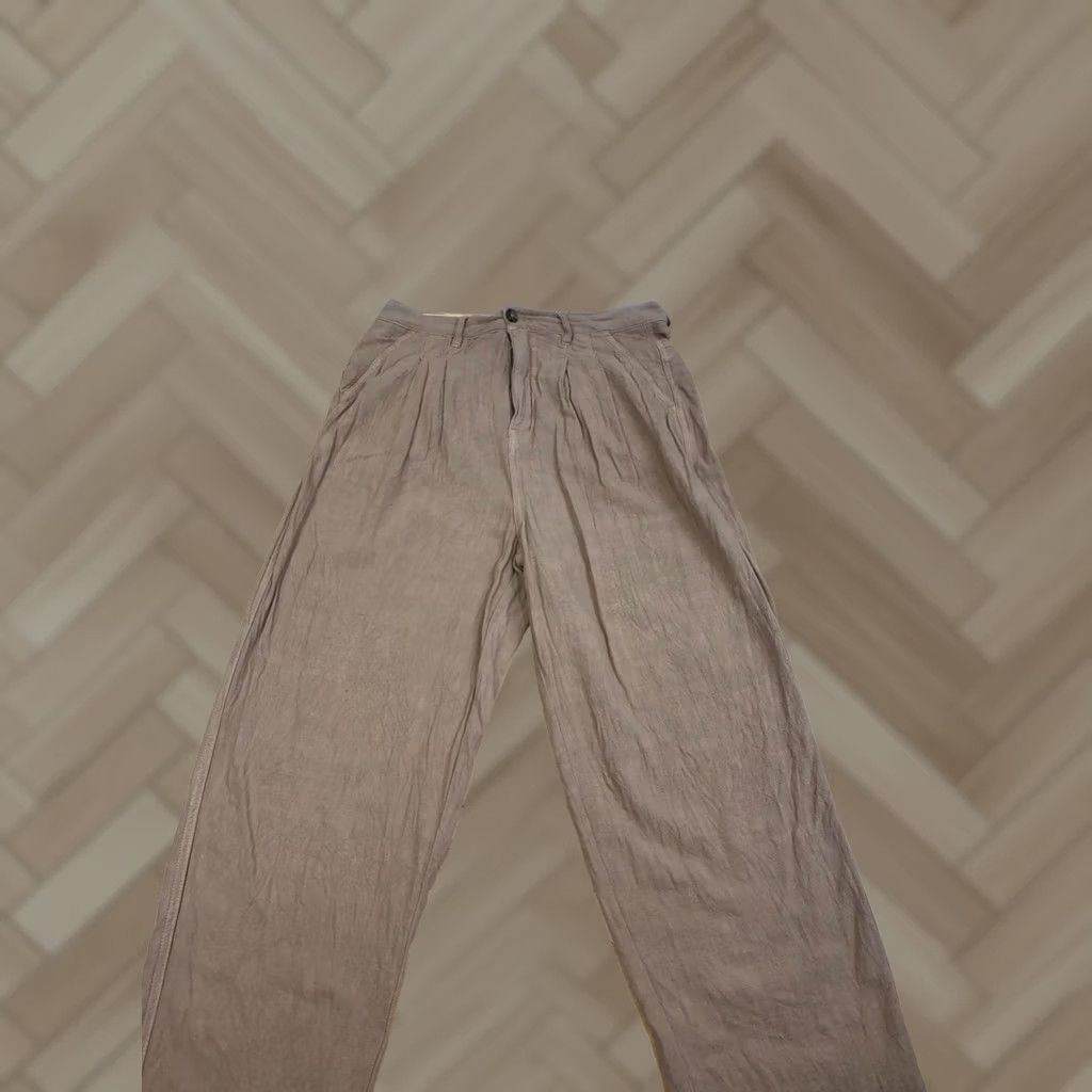 Free People VINTAGE Free People Linen Blend Flowy Pants Women 28 Tan Casual Boho 13292 Size 28" / US 6 / IT 42 - 1 Thumbnail