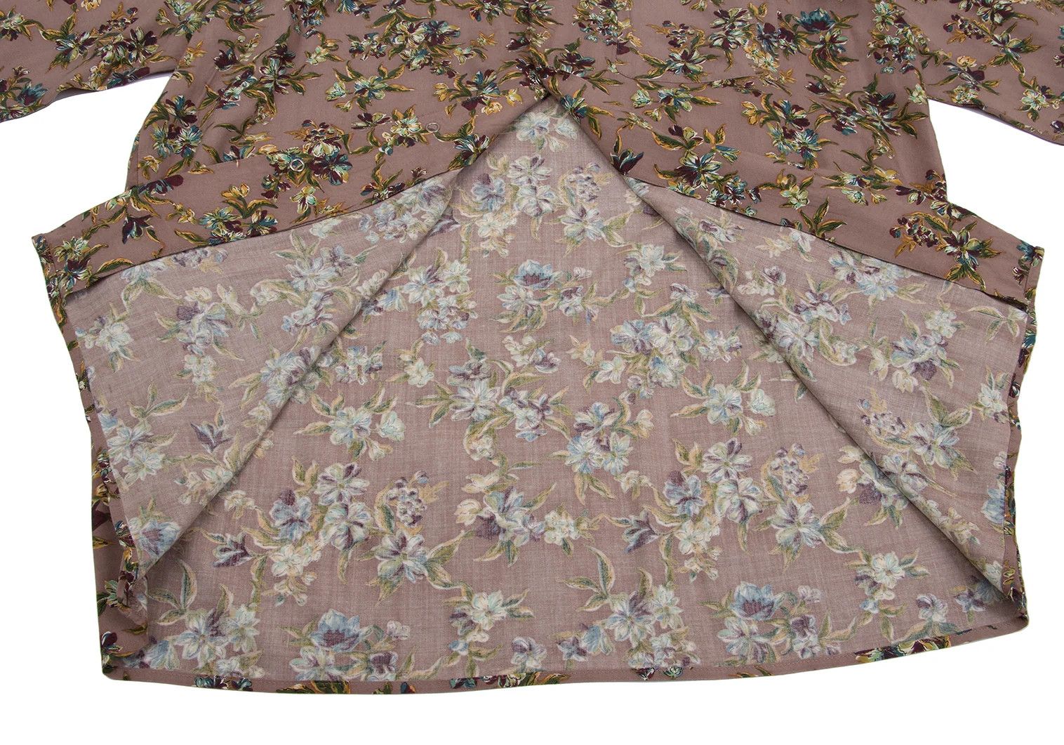 Jean Paul Gaultier Flower Print Rayon Shirt in Mocha Green Yellow Size 48 Size US M / EU 48-50 / 2 - 14 Thumbnail