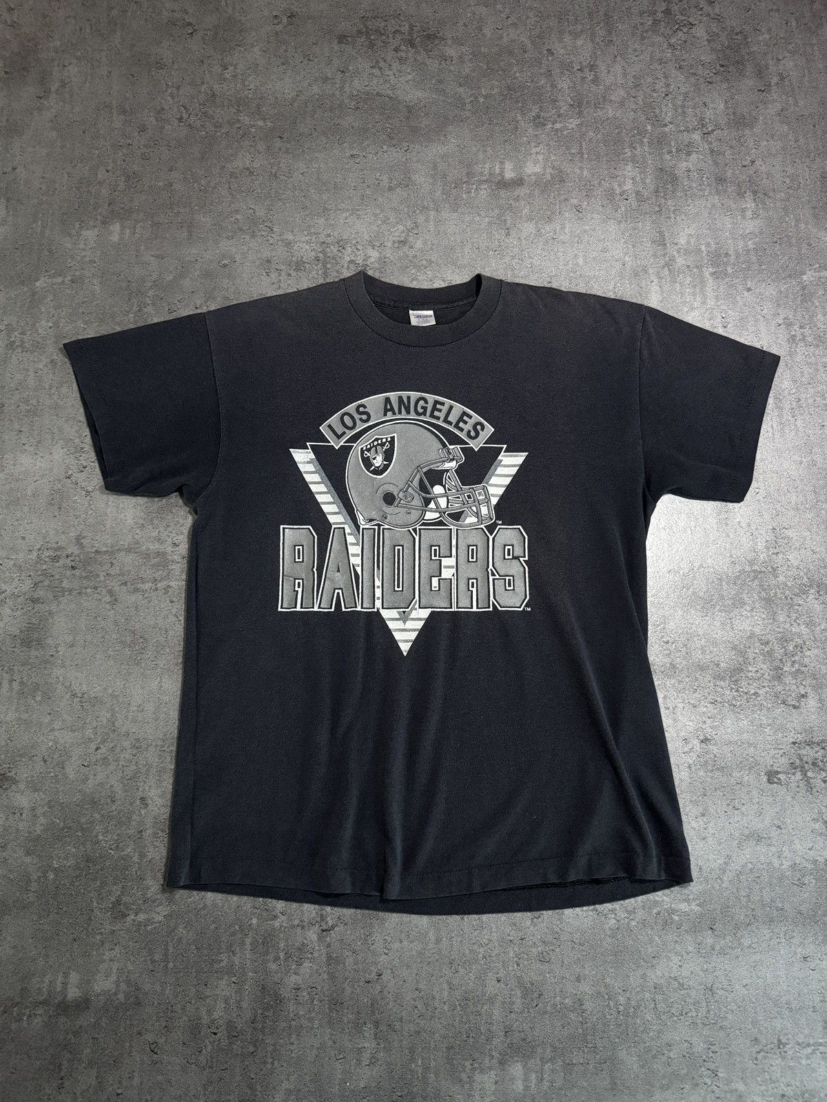 Band Tees × Vintage Los Angeles Raiders NFL Vintage 90s single stitch print tee Size US L / EU 52-54 / 3 - 1 Thumbnail