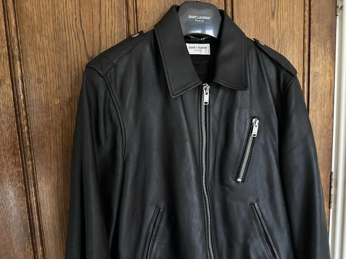 Saint Laurent Paris FW15 Saint Laurent aviator leather jacket 52 Hedi grail Size US L / EU 52-54 / 3 - 10 Thumbnail