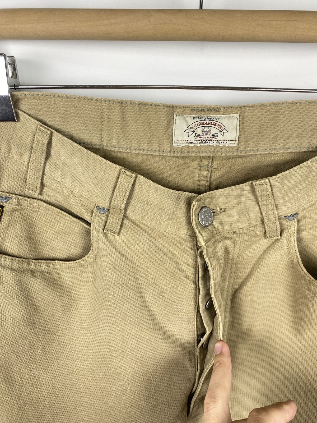 Armani Armani Jeans Vintage 1980s Twill Pants Cotton size 32 Size US 32 / EU 48 - 6 Thumbnail