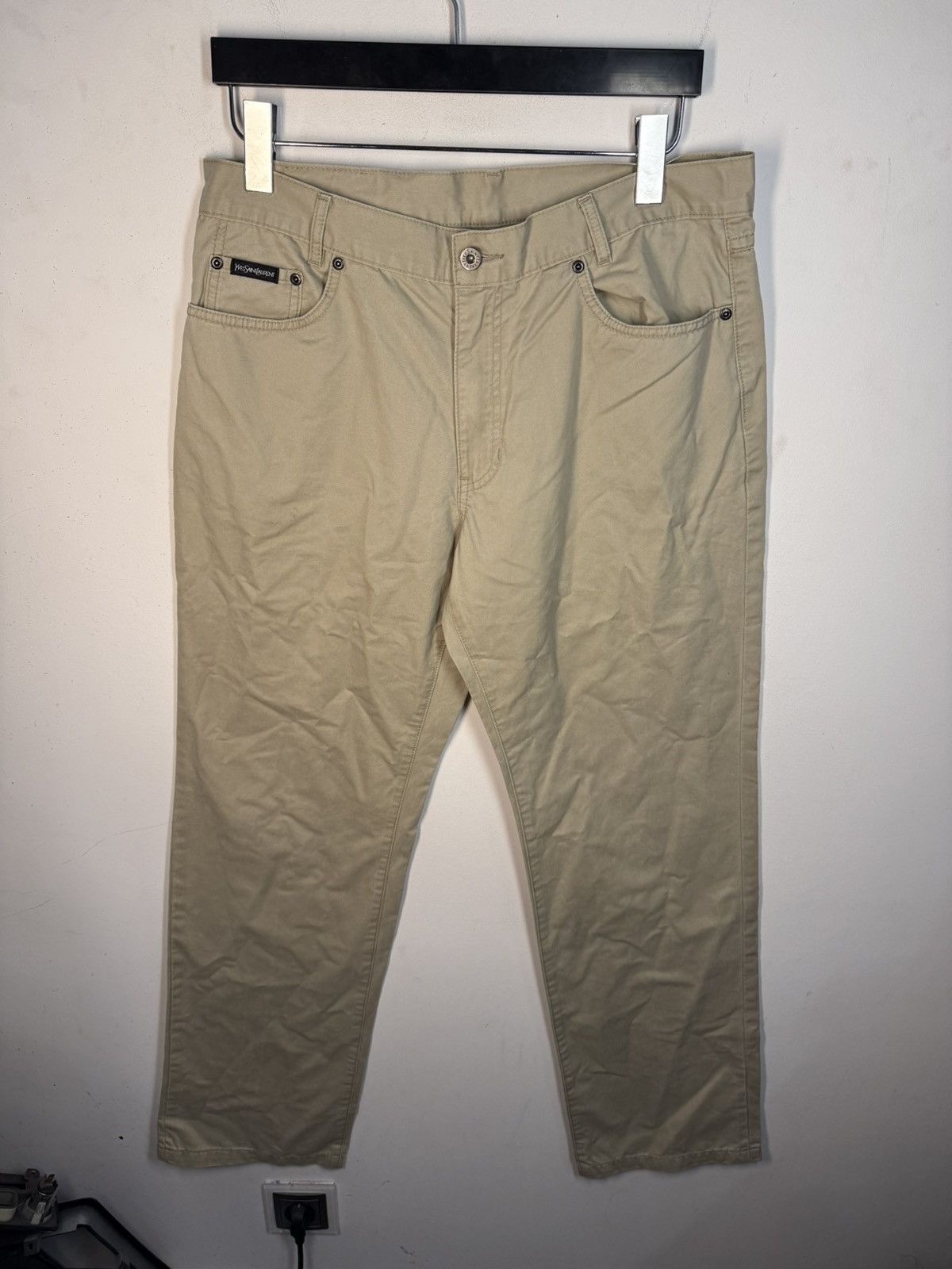 Yves Saint Laurent 34x34 YSL Jeans Beige Denim Pants Casual Old Money Size US 34 / EU 50 - 3 Thumbnail