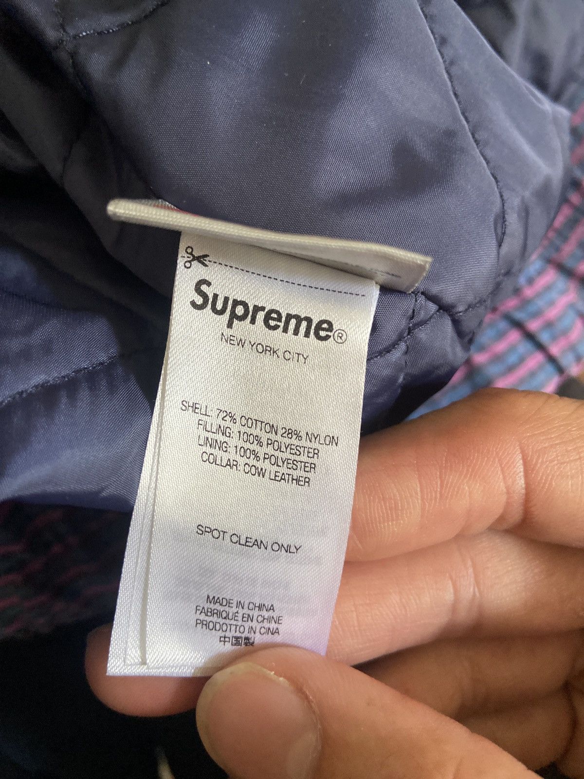 Supreme Supreme Leather Collar Utility Jacket Plaid FW23 Size US L / EU 52-54 / 3 - 6 Thumbnail