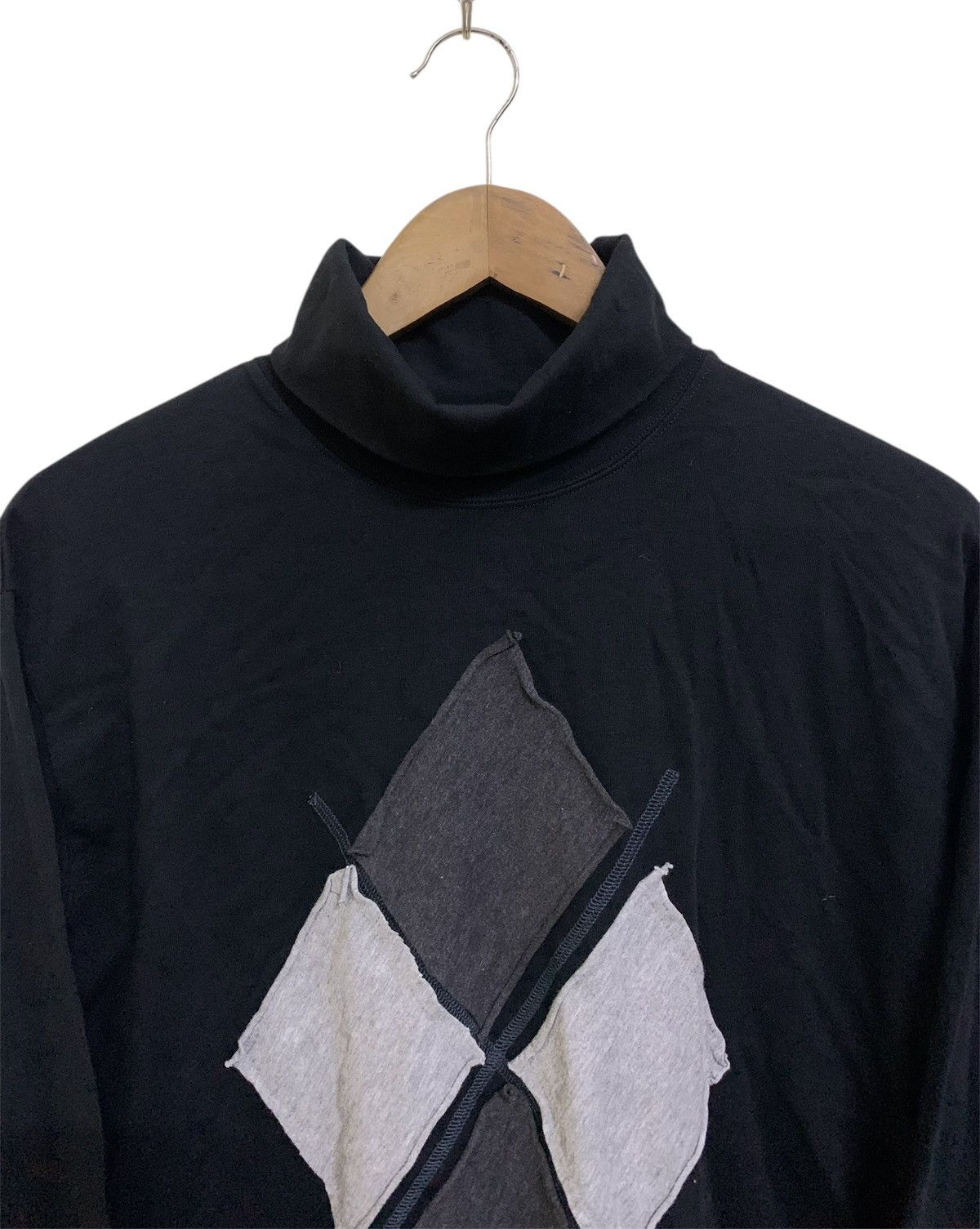 Yohji Yamamoto Vintage Pour Deux Japan Diamond Turtleneck Oversized Shirt Size M / US 6-8 / IT 42-44 - 2 Thumbnail