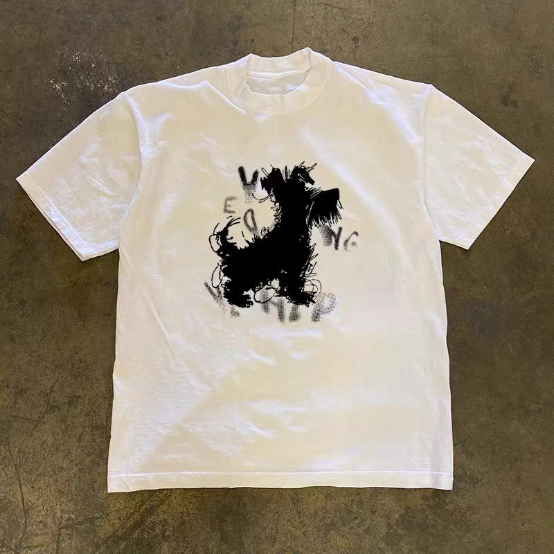 Vintage White washed vintage puppy print t-shirt Size US M / EU 48-50 / 2 - 1 Thumbnail
