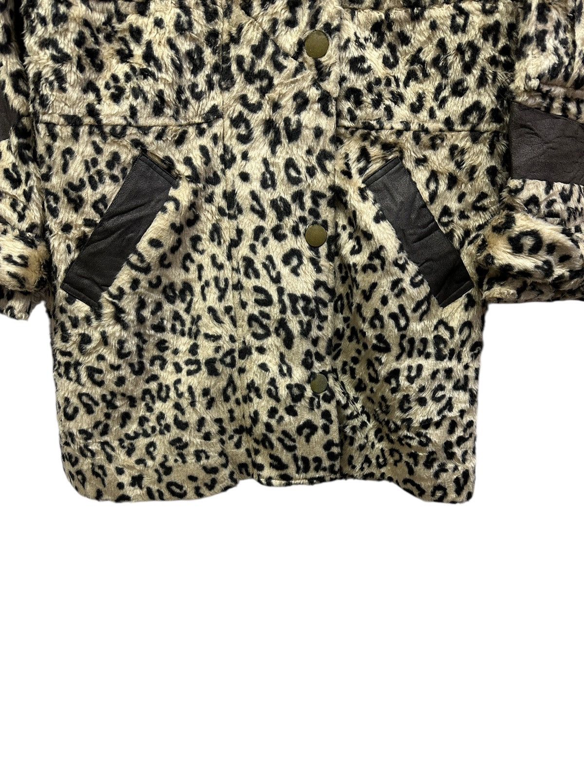 Japanese Brand 🔥Glad News Punk Faux Fur Leopard Skull Jacket Size US S / EU 44-46 / 1 - 3 Thumbnail
