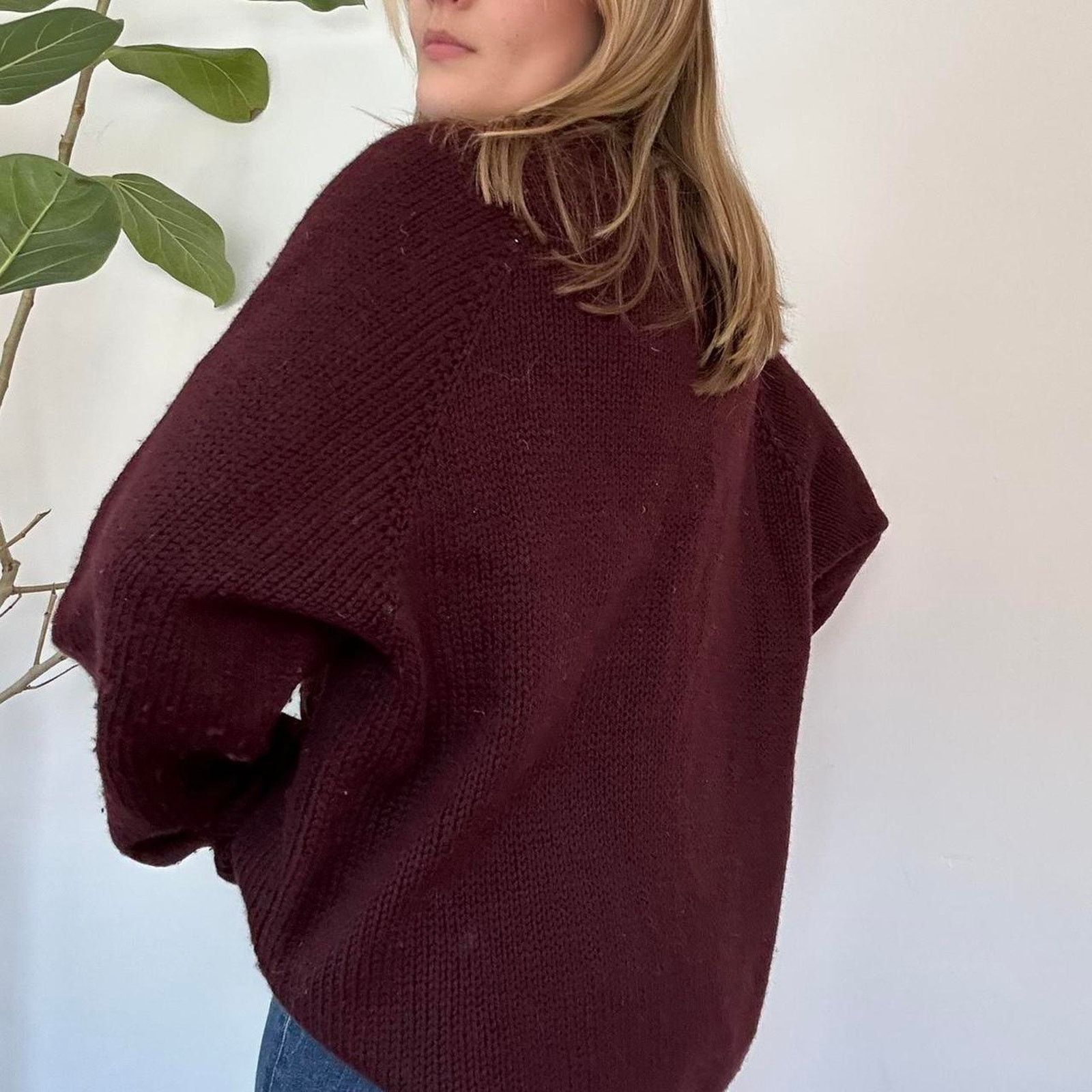 Other Oversized Handmade Maroon Sweater Size S / US 4 / IT 40 - 4 Thumbnail