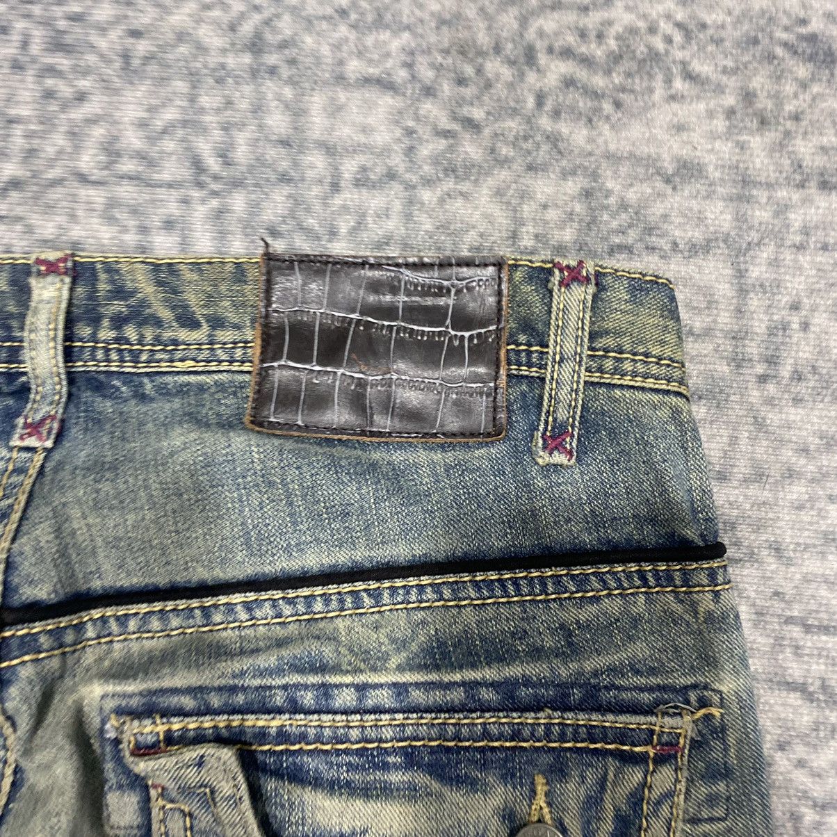 Hysteric Glamour Flare☠️ Morgan Homme Mud Wash Jeans Punk Y2K Grunge Size US 31 - 13 Thumbnail