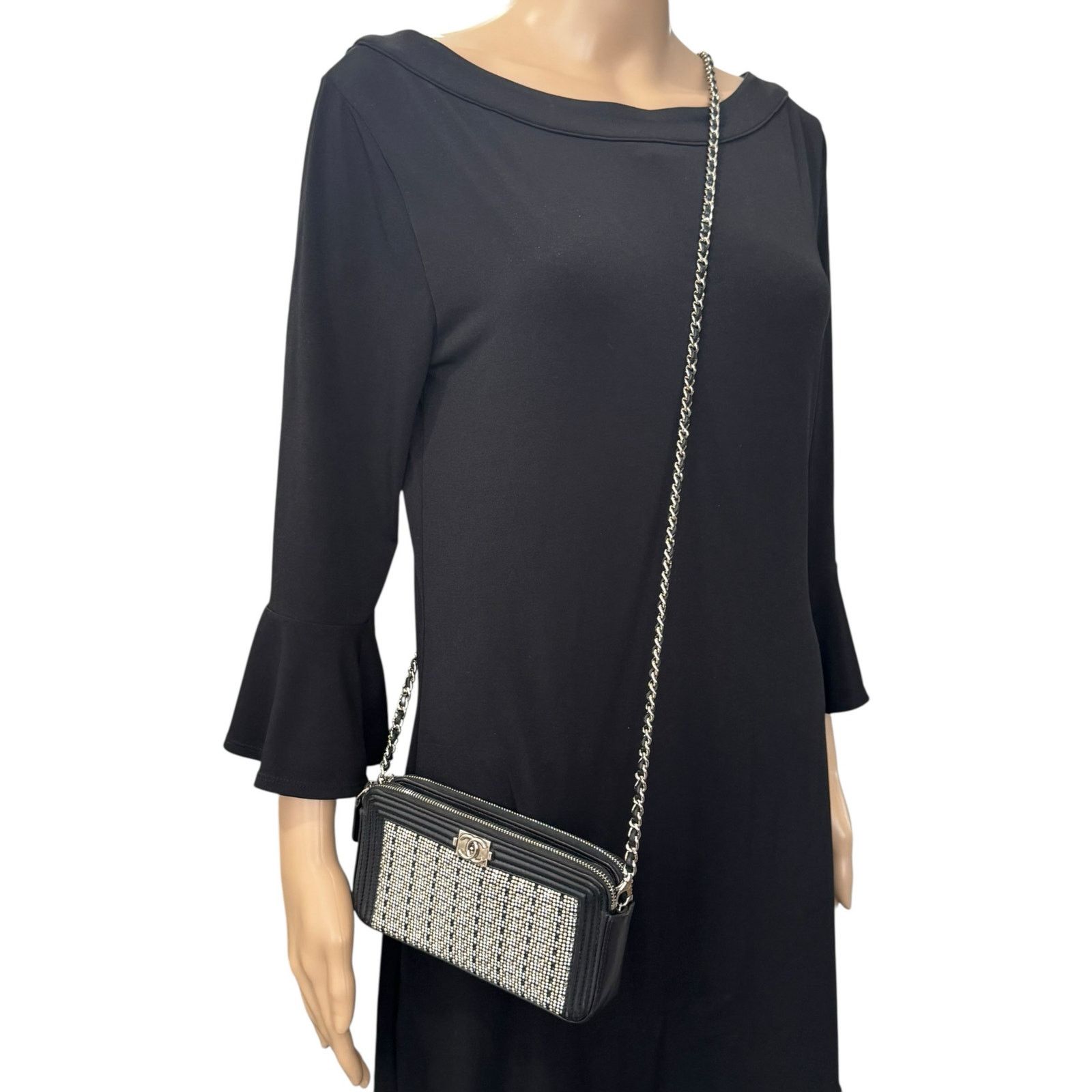Chanel Chanel CC Rhinestone Boy Wallet-On-Chain Size ONE SIZE - 3 Thumbnail
