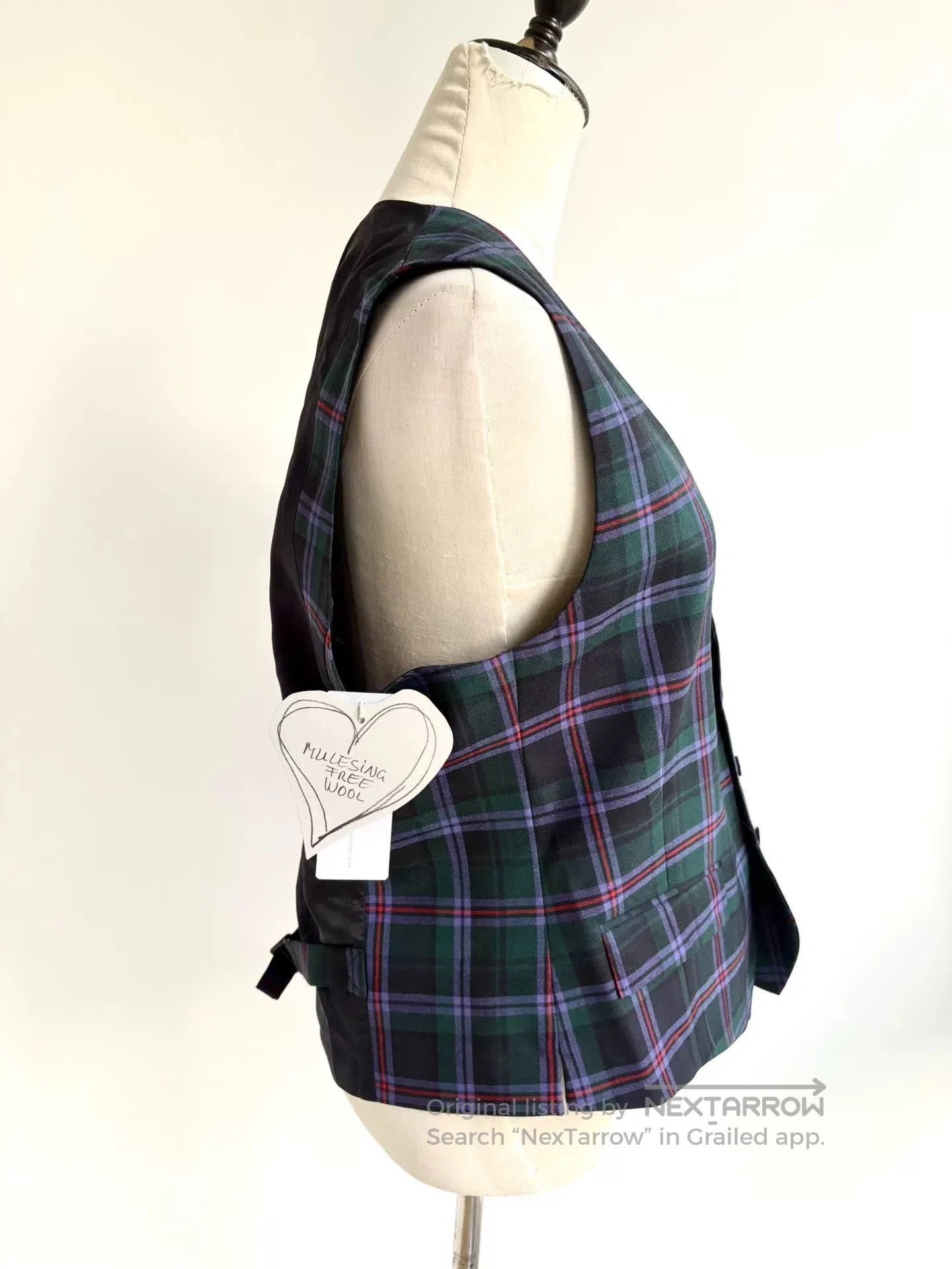 Vivienne Westwood vivienne westwood green purple check vest. Size L / US 10 / IT 46 - 3 Thumbnail