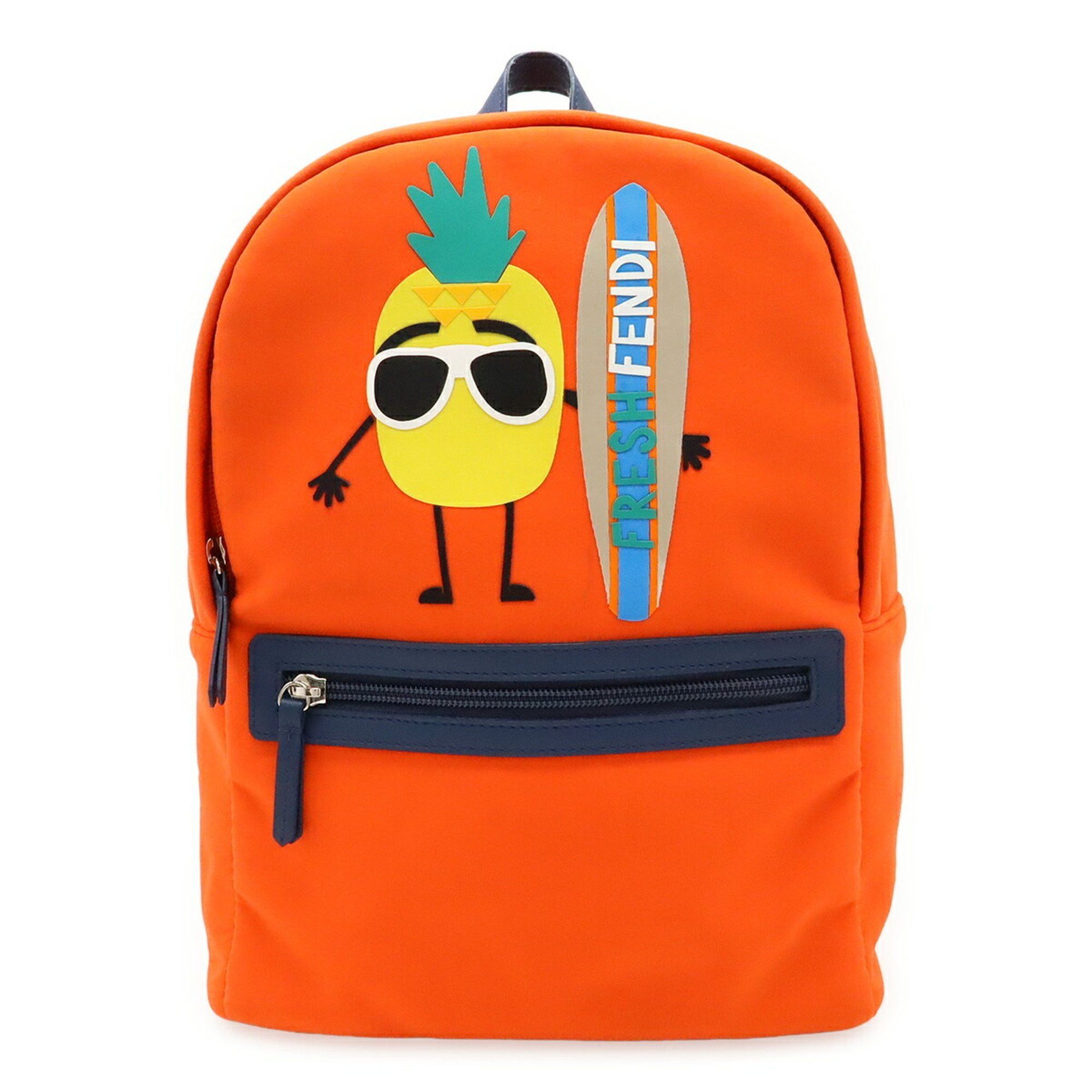 Fendi FENDI FRESH Pineapple Backpack in Orange, Neoprene and Leather, 8BZ040 Size ONE SIZE - 1 Thumbnail